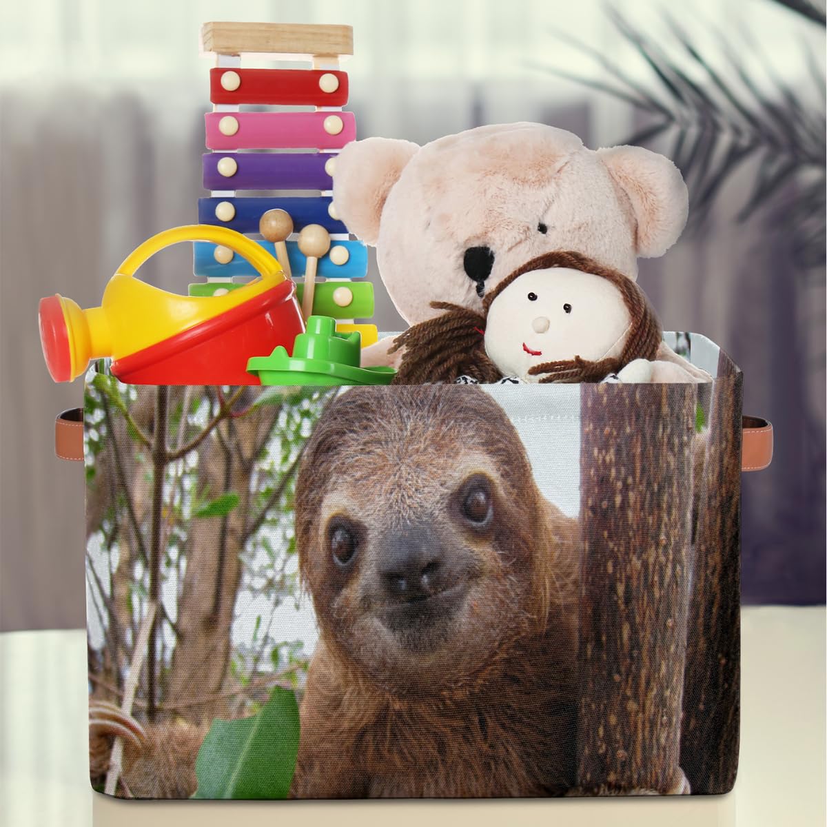 TropicalLife Große Aufbewahrungsbox mit Hirschaufdruck, faltbar, Stoff, 26 l, für Zuhause, Büro, Kinderzimmer, Organizer für Spielzeug, Kleidung, 1 Stück TropicalLife Große Aufbewahrungsbox mit Hirschaufdruck, faltbar, Stoff, 26 l, für Zuhause, Büro, Kinderzimmer, Organizer für Spielzeug, Kleidung, 1 Stück