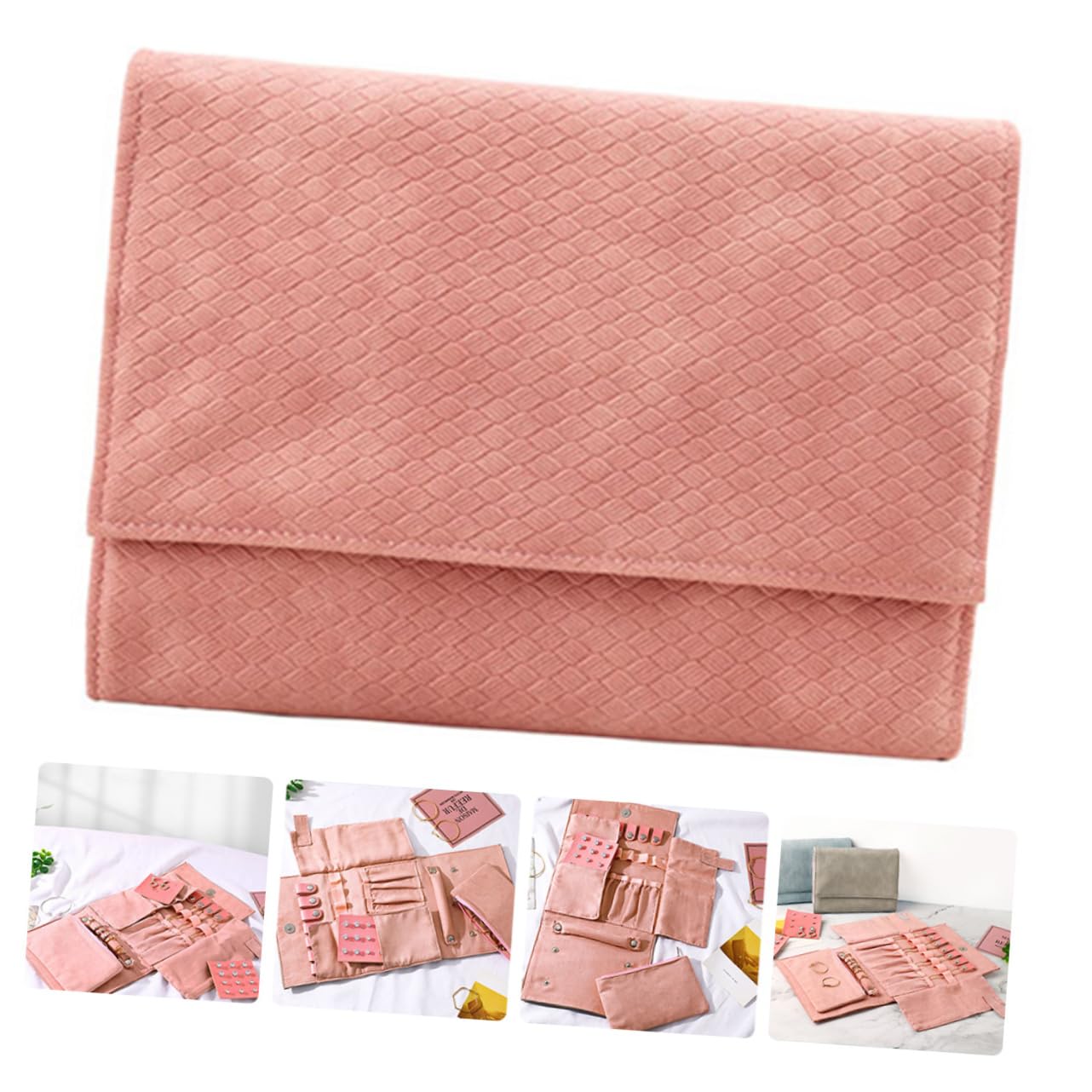 BESPORTBLE Practical Travel Jewelry Organizer Multifunctional Jewelry Case for Easy Storage Portable Pouch for Earrings and Accessories for Trips and Outdoor Activities