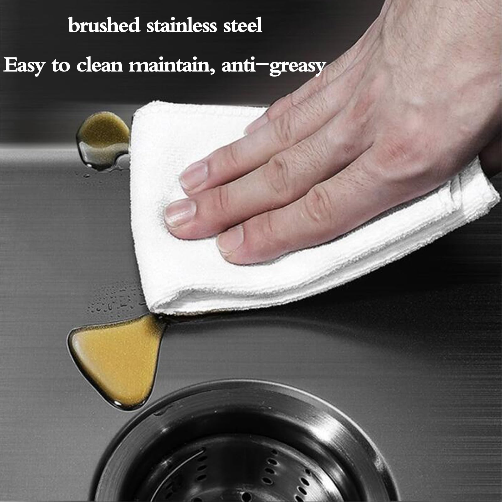 Lavello da Cucina Invisibile a Vasca Singola in Acciaio Inox con Coperchio Lavello da appoggio Compatto per drenaggio Lavaggio Verdure.Lavello salvaspazio per Piccoli spazi