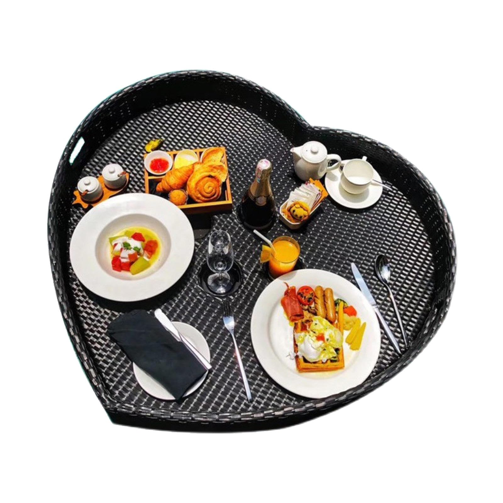 Vassoio Galleggiante per Piscina, Vassoio Galleggiante per Bevande in Piscina, Brunch, Feste in Piscina per Adulti (Brown)