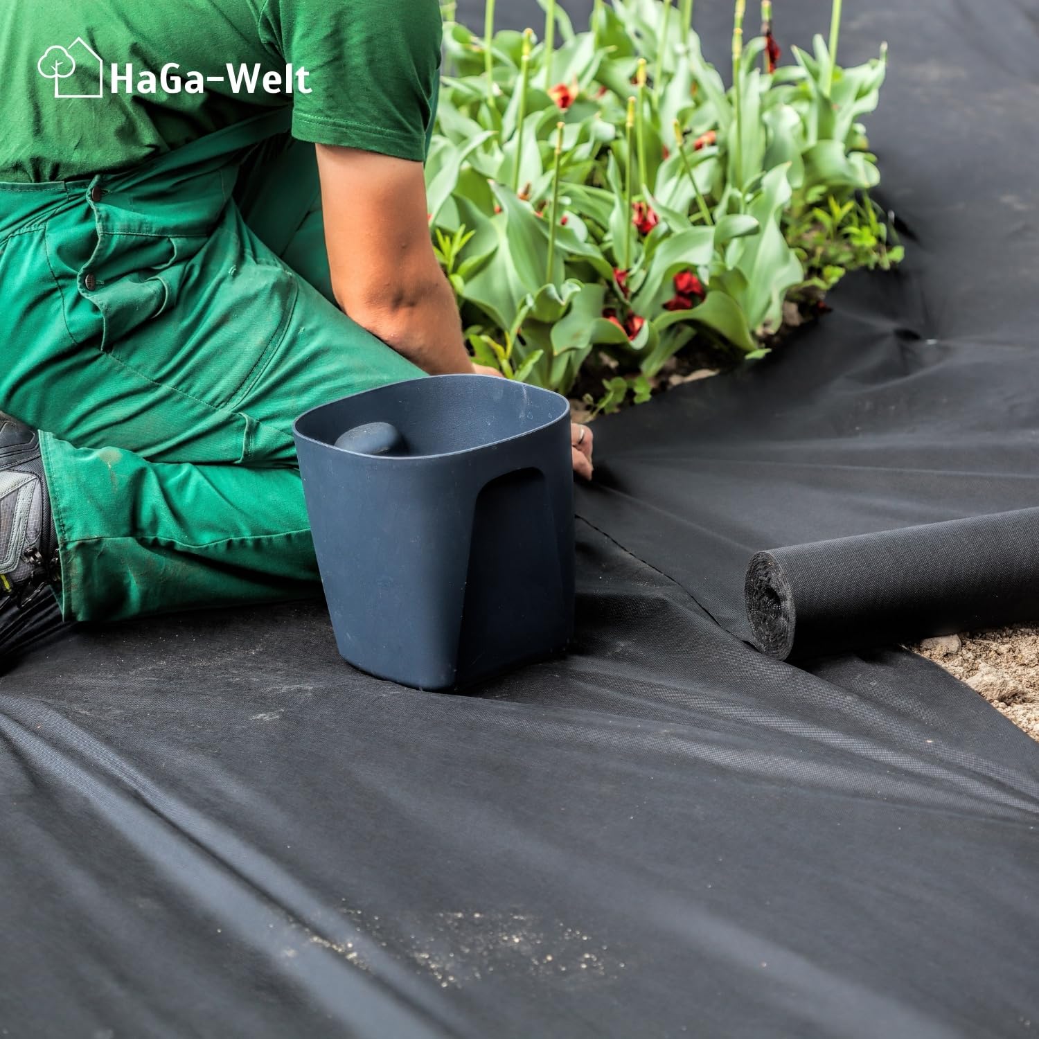 HaGa Unkrautvlies 100g/m² in 1,2m x 50m - Atmungsaktives Gartenvlies für effektiven Unkrautschutz im Garten mit hoher Reißfestigkeit
