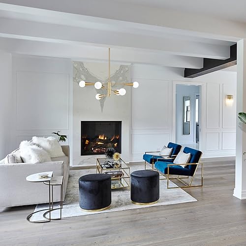 Miniatura 3 de KAISITE Sputnik Chandelier Modern Gold Chandelier 6-Light E26 Mid Century Ceiling Light Fixture Height Adjustable Hanging Pendant Lighting for