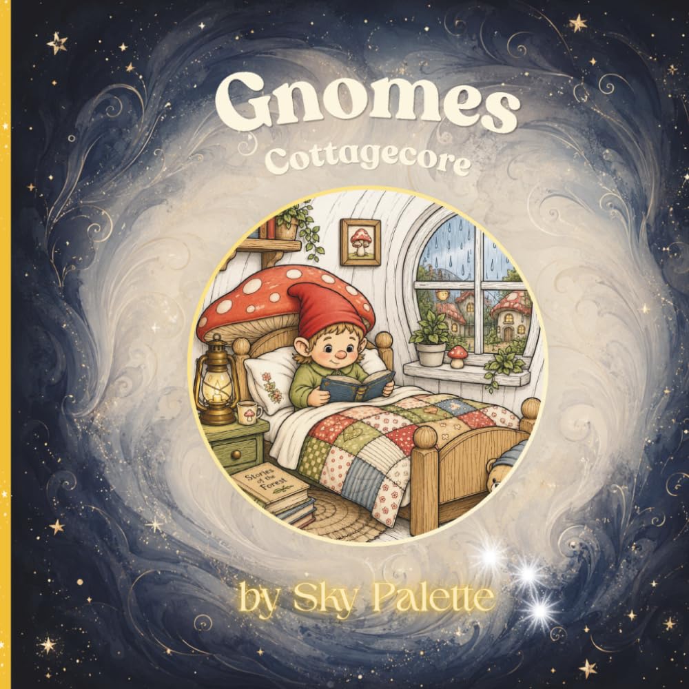Gnomes – Cottagecore: A Magical Gnome Coloring Book Filled with Cozy Villages, Family Adventures and Whimsical Fantasy Woodlands (Otherworldly Realms)