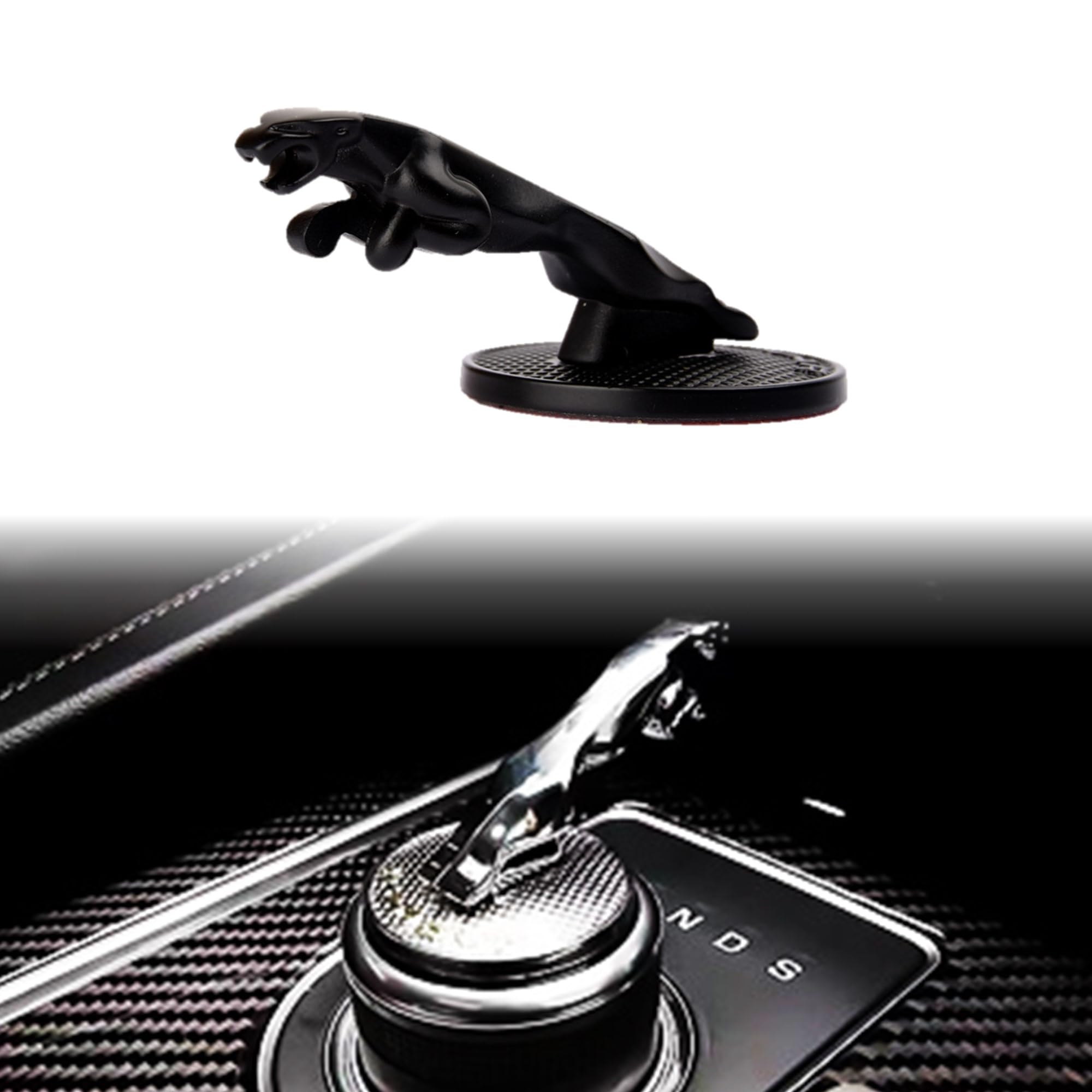 ARKPSKNIGHT 3D Gear Shift Knob Cover,Sports Preformance Modification,Brand Logo Badge Decal Compatible with JG Accessories(3D-Logo Black)