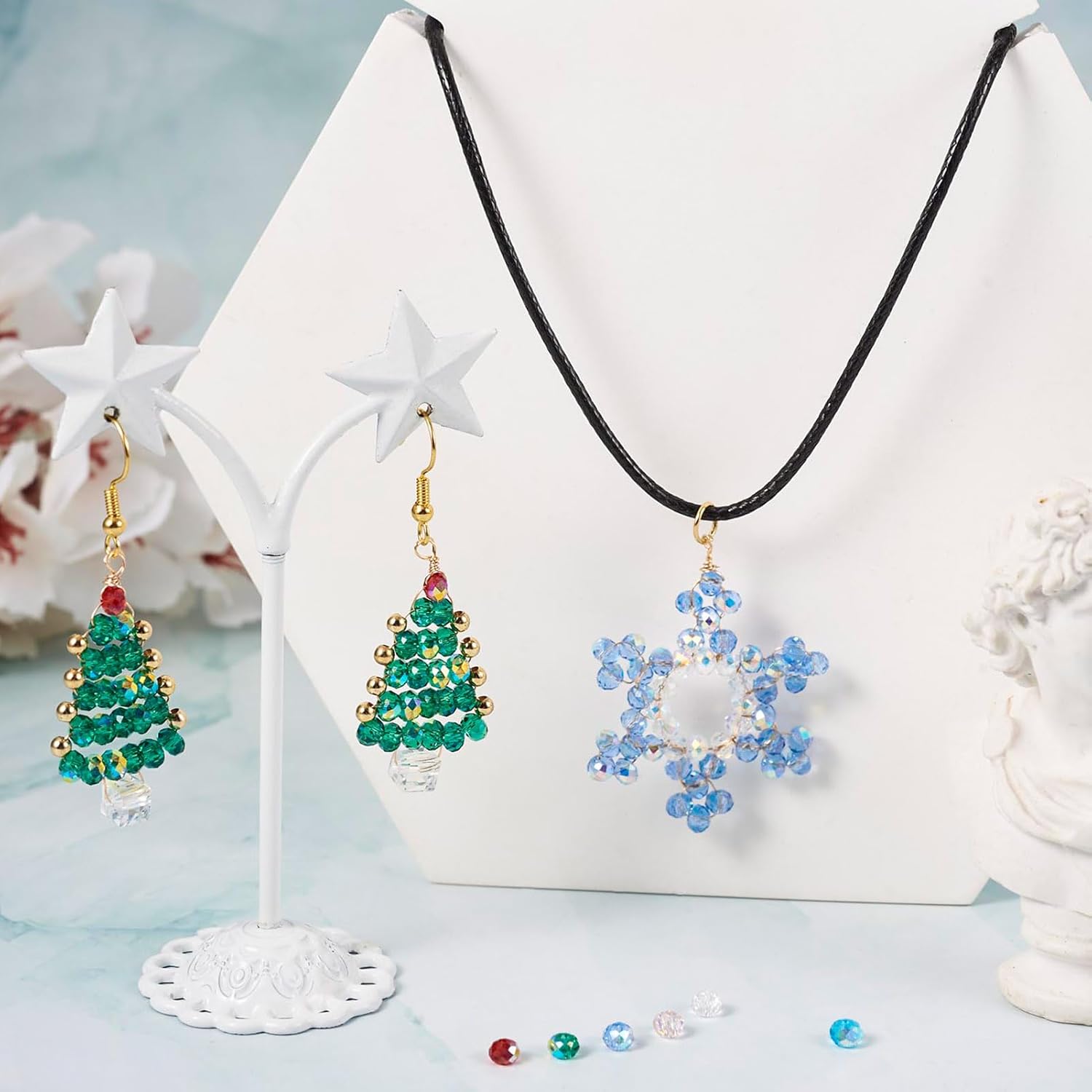 Cheriswelry 400Pcs 4mm Electroplate Faceted Rondelle Glass Beads AB Color Plated Crystal Spacer Beads 8 Colors for DIY Crafts Necklace Bracelet Jewelry Making - Image 3