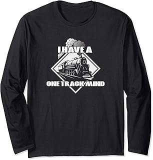 Train Enthusiast Funny Locomotive Slogan Pun Gift Manga Larga