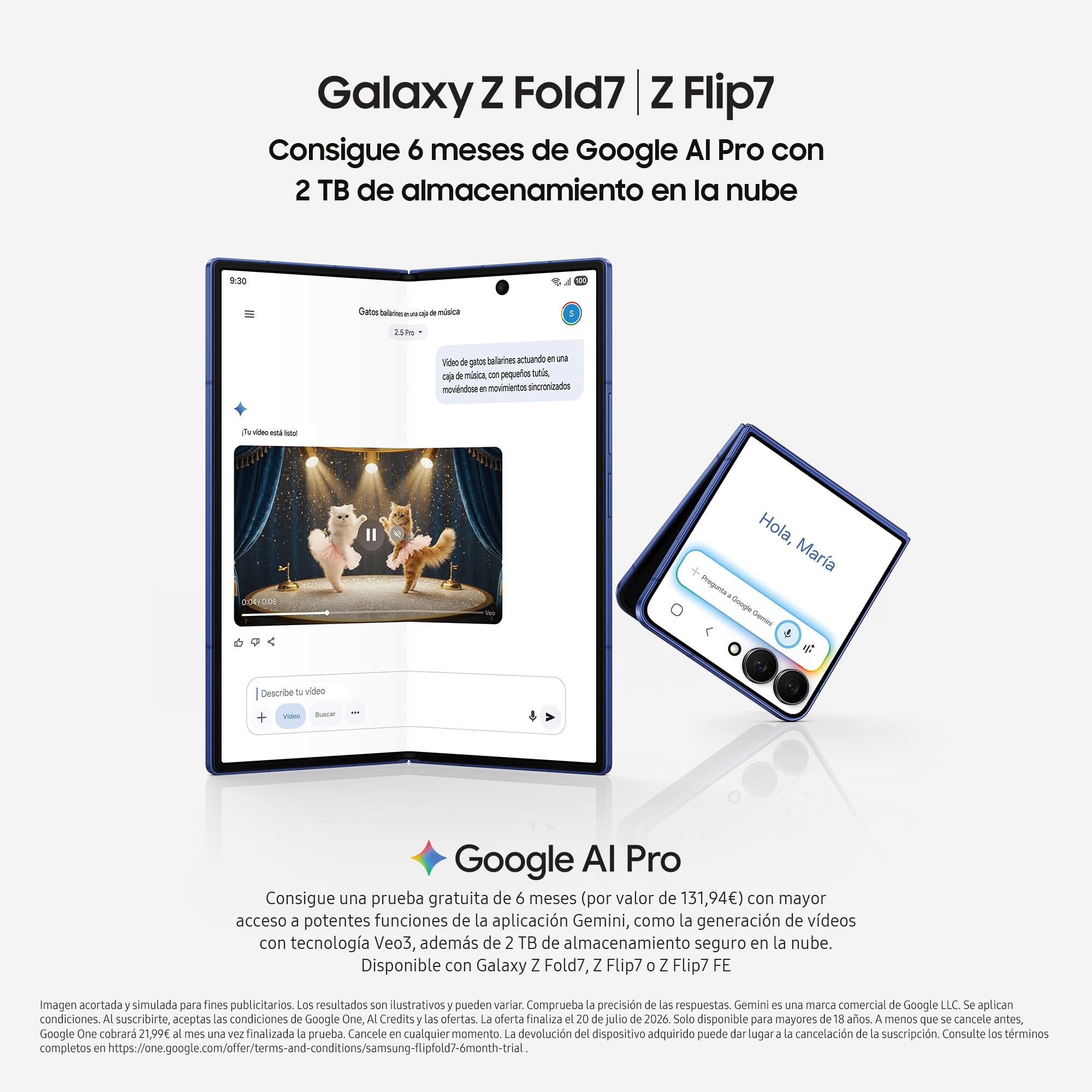 Samsung Galaxy Z Fold7 512GB - Galaxy AI, Ligero y Plegable, Pantalla Grande, Cámara 200MP, Memoria 12GB, Gris Plata, Garantía del Fabricante 3 Años + 1 año Extra (Versión Española)