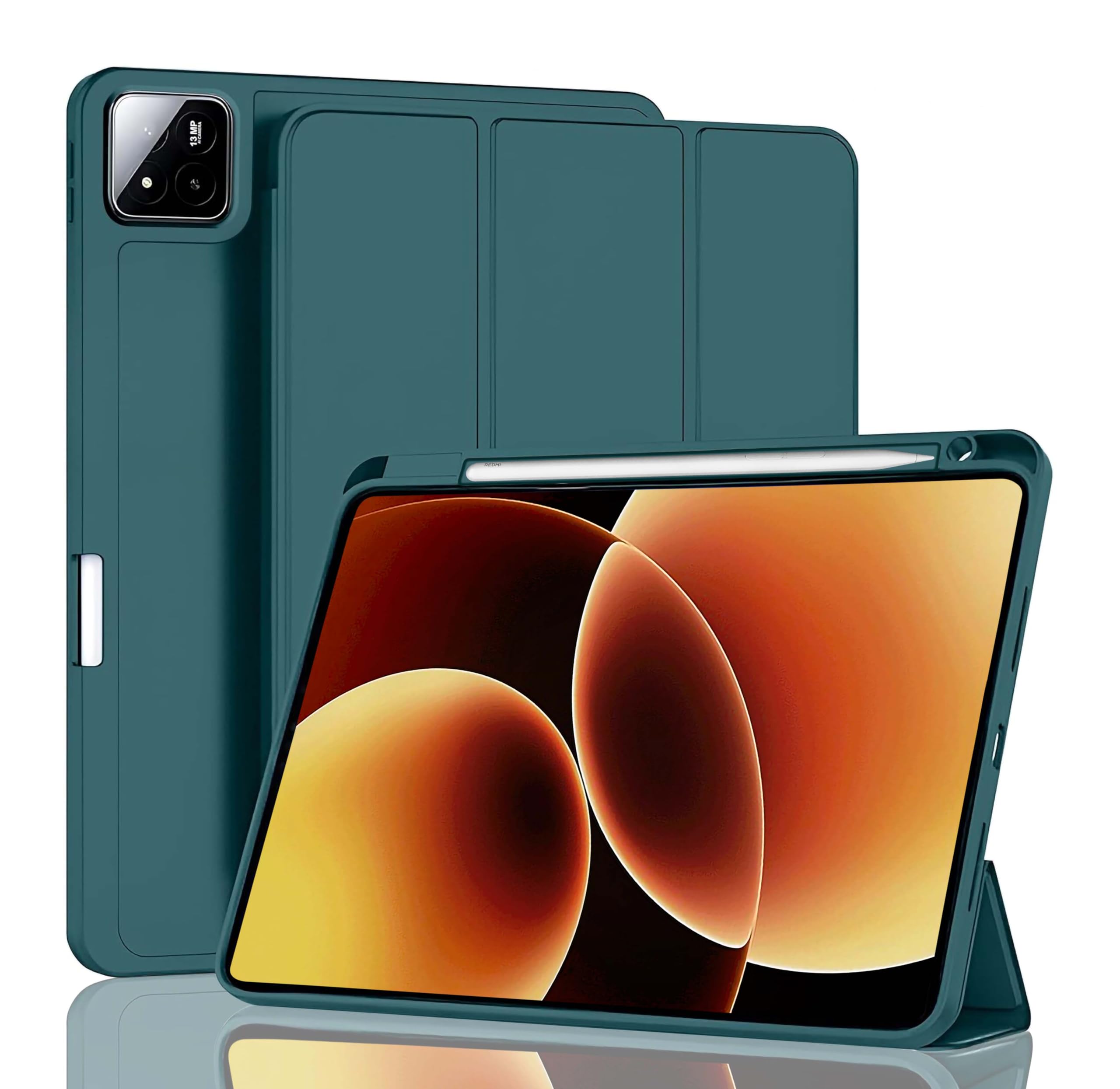 ProElite Cover for Xiaomi Mi Pad 8/Pad 8 Pro 11.2 inch Cover, Soft Flexible Flip Case Cover with Pen Holder for Mi Pad 8/Pad 8 Pro 11.2 inch, Support Auto Sleep Wake, [Recoil Series] - Dark Green-image-22