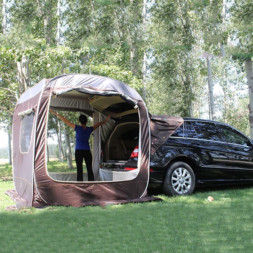 Tente automatique de hayon de voiture, grand espace SUV Extension arrière, couverture de coffre portable, protection UV étanche pour camping