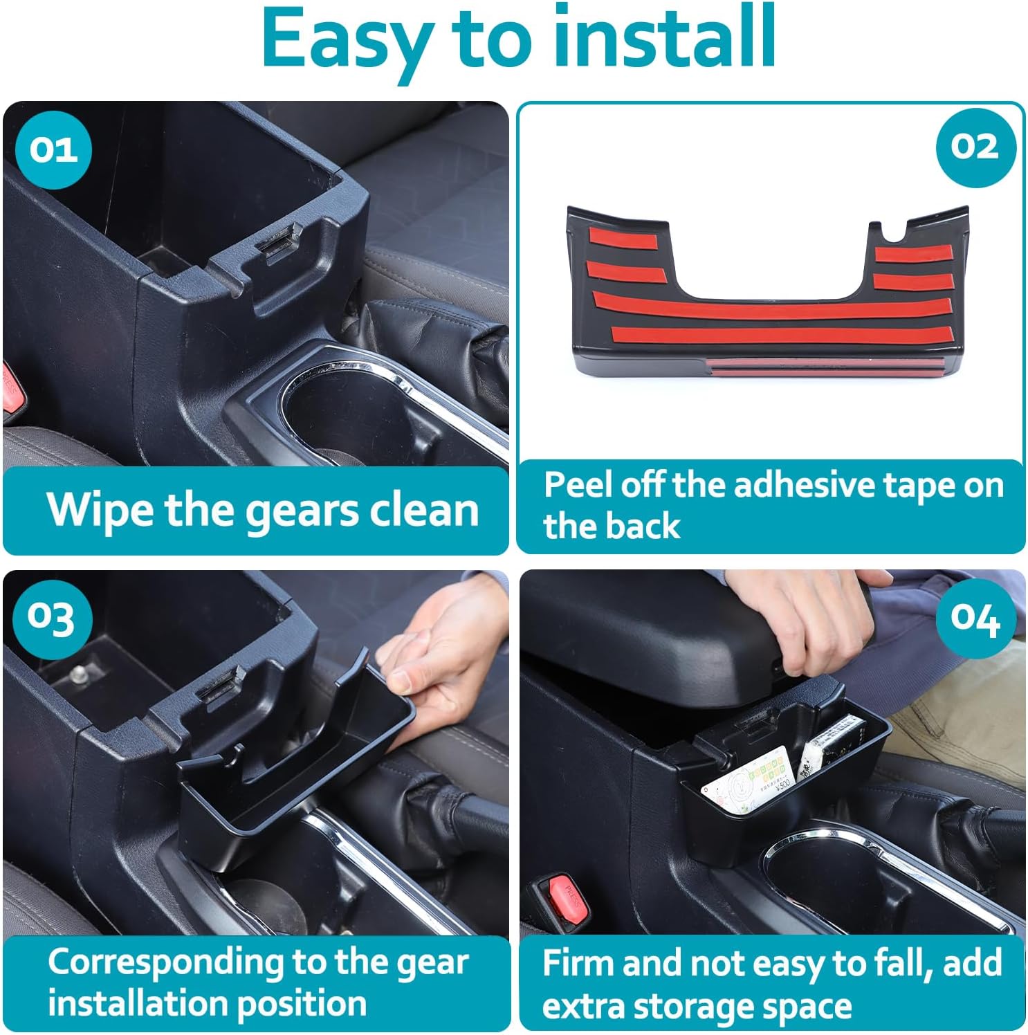 CHEAYAR Center Console Hanging Storage Box Compatible with Toyota Tacoma 2016-2023, Organizer Tray Armrest Storage Accessories