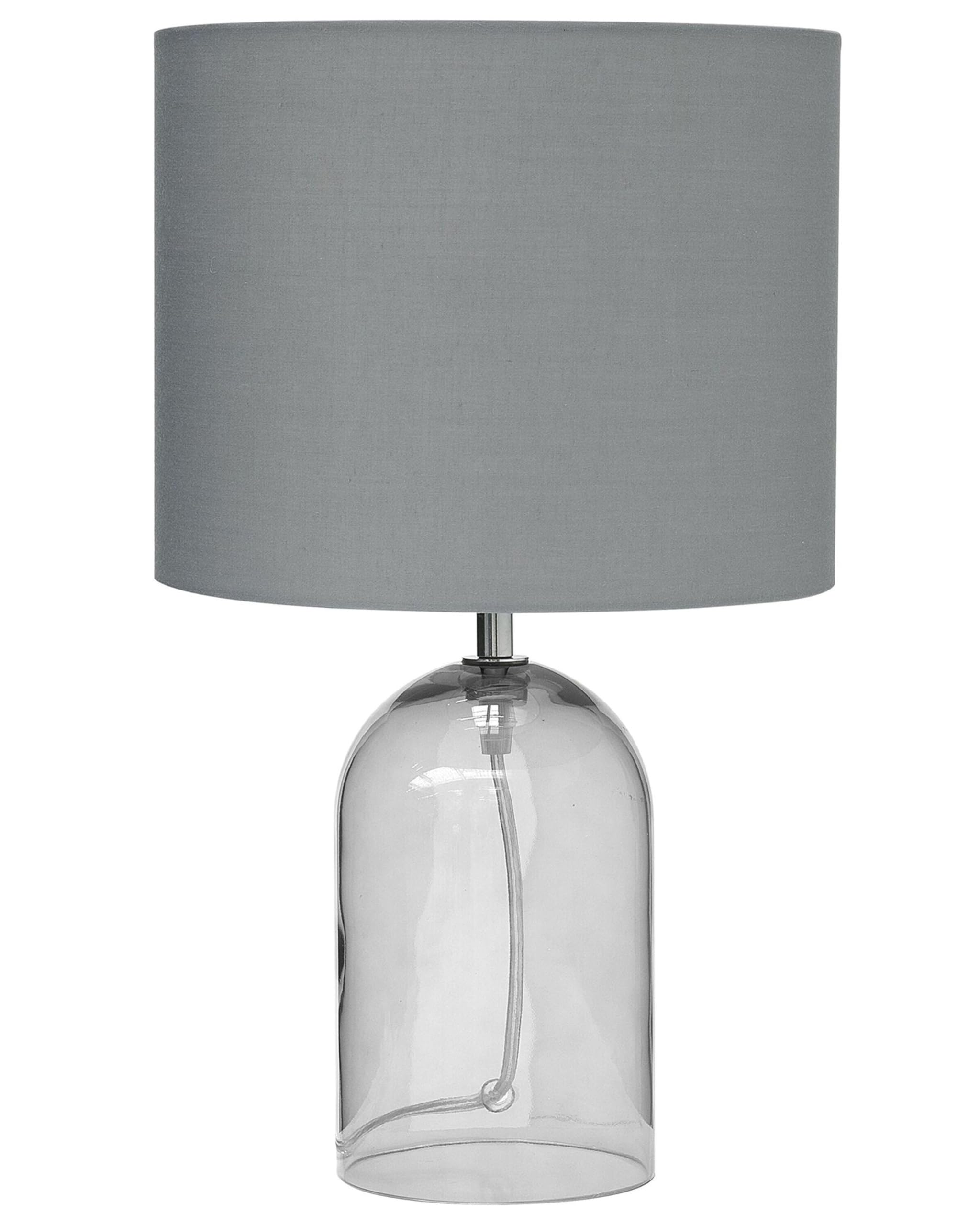 Klassische Tischlampe grau/transparent Devoll
