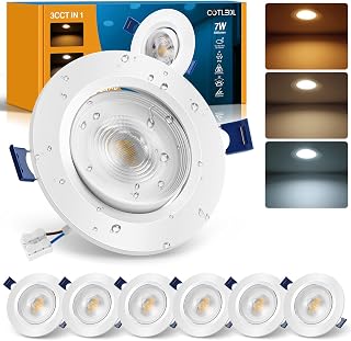 Einbaustrahler LED Ø85–100mm Lochmaß, Schwenkbar LED Spots 6er Set