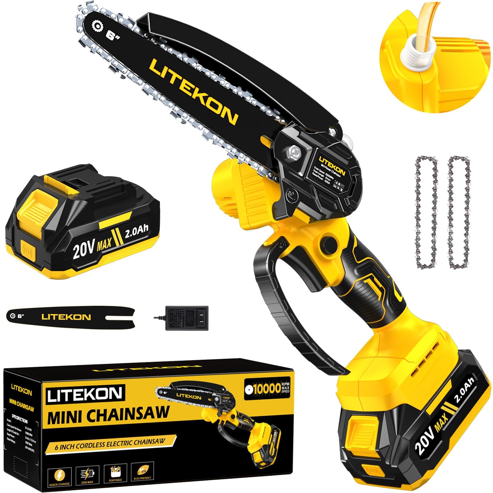 LITEKON Cordless Mini Chainsaw Kit with