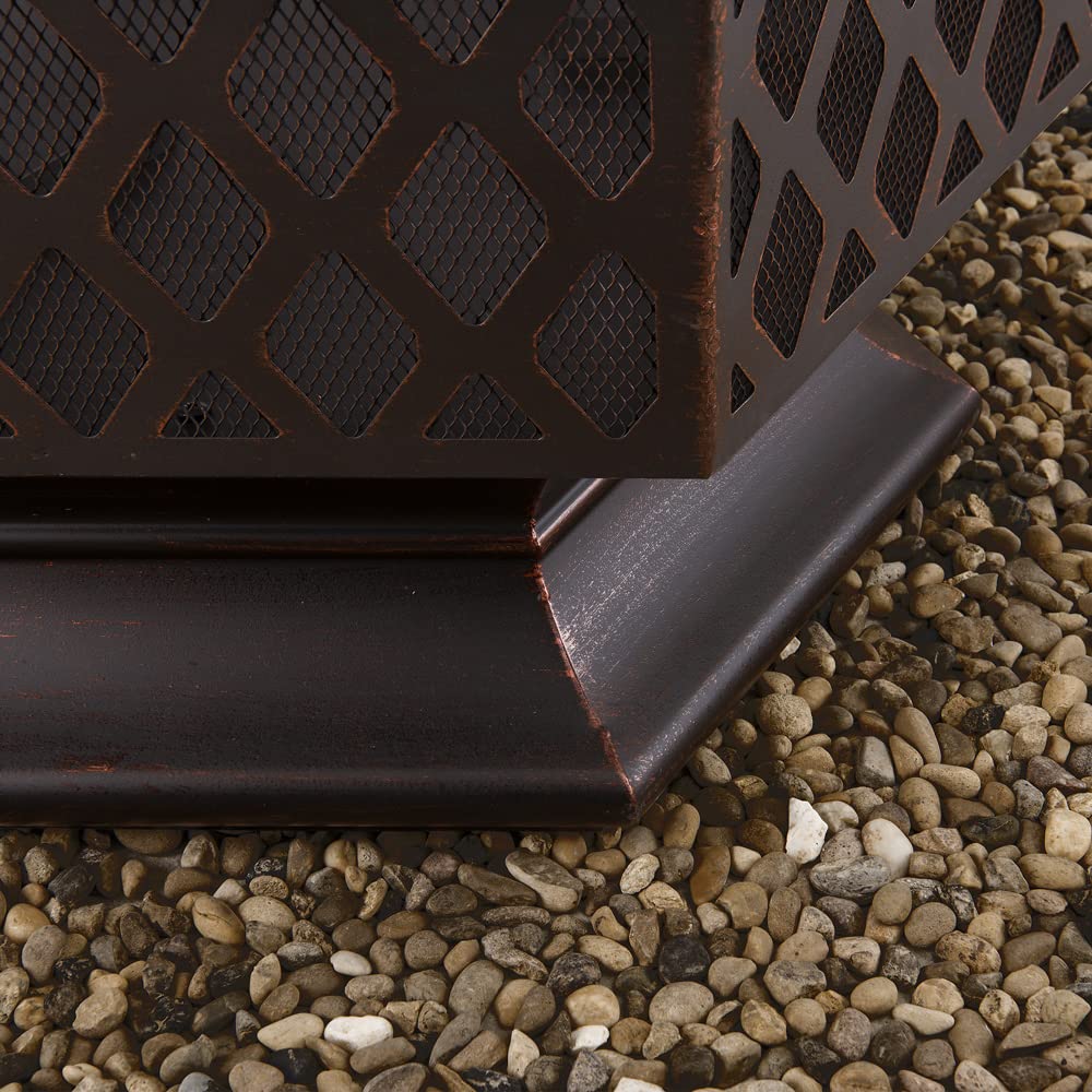 GARDEBRUK® Braciere Esagonale 70x60,5cm Acciaio Parascintille Attizzatoio Bracieri Esterno Giardino