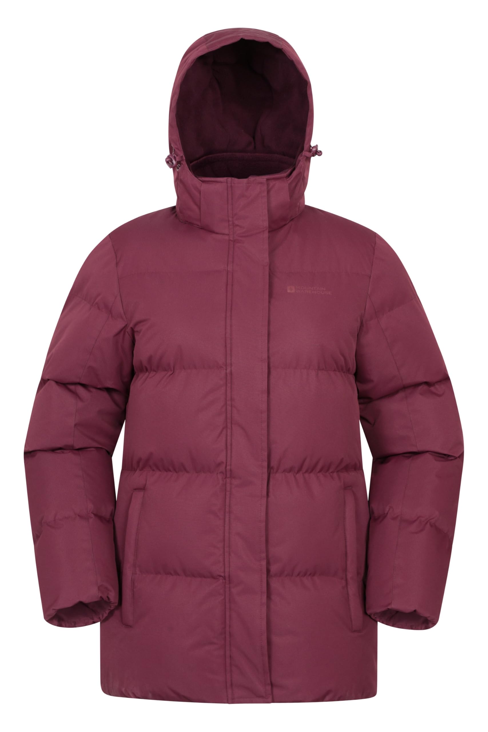 Mountain Warehouse Snow Womens Full-Zip Padded Jacket Burgundy 8