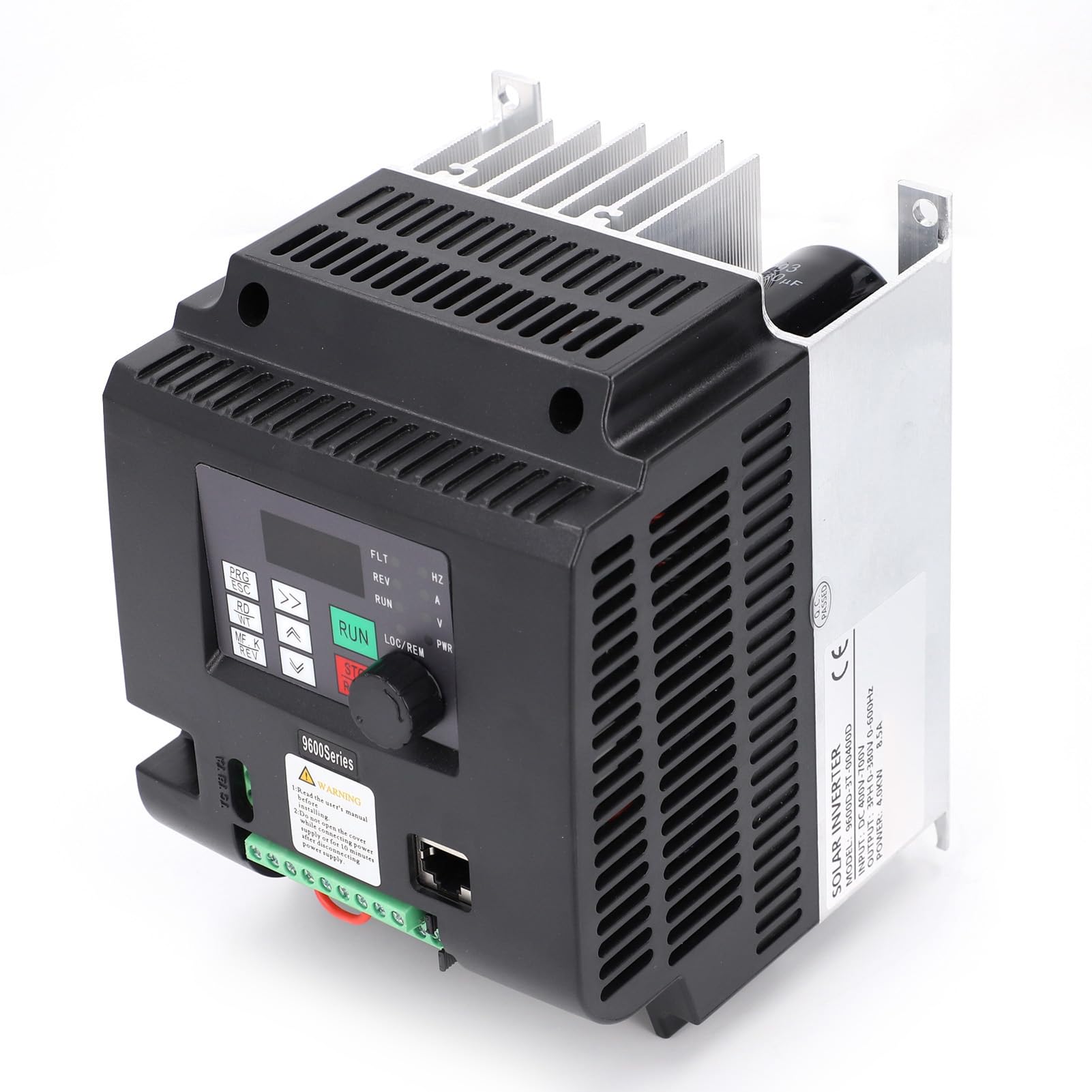 Ejoyous Falownik o Zmiennej Częstotliwości 4KW Inwerter Solarny z MPPT DC 400 do 700 V Wejście 3 Fazy 0 do 380 V AC Wyjście PC Aluminiowy Radiator Sterowania Silnikiem Pompy Wodnej PV