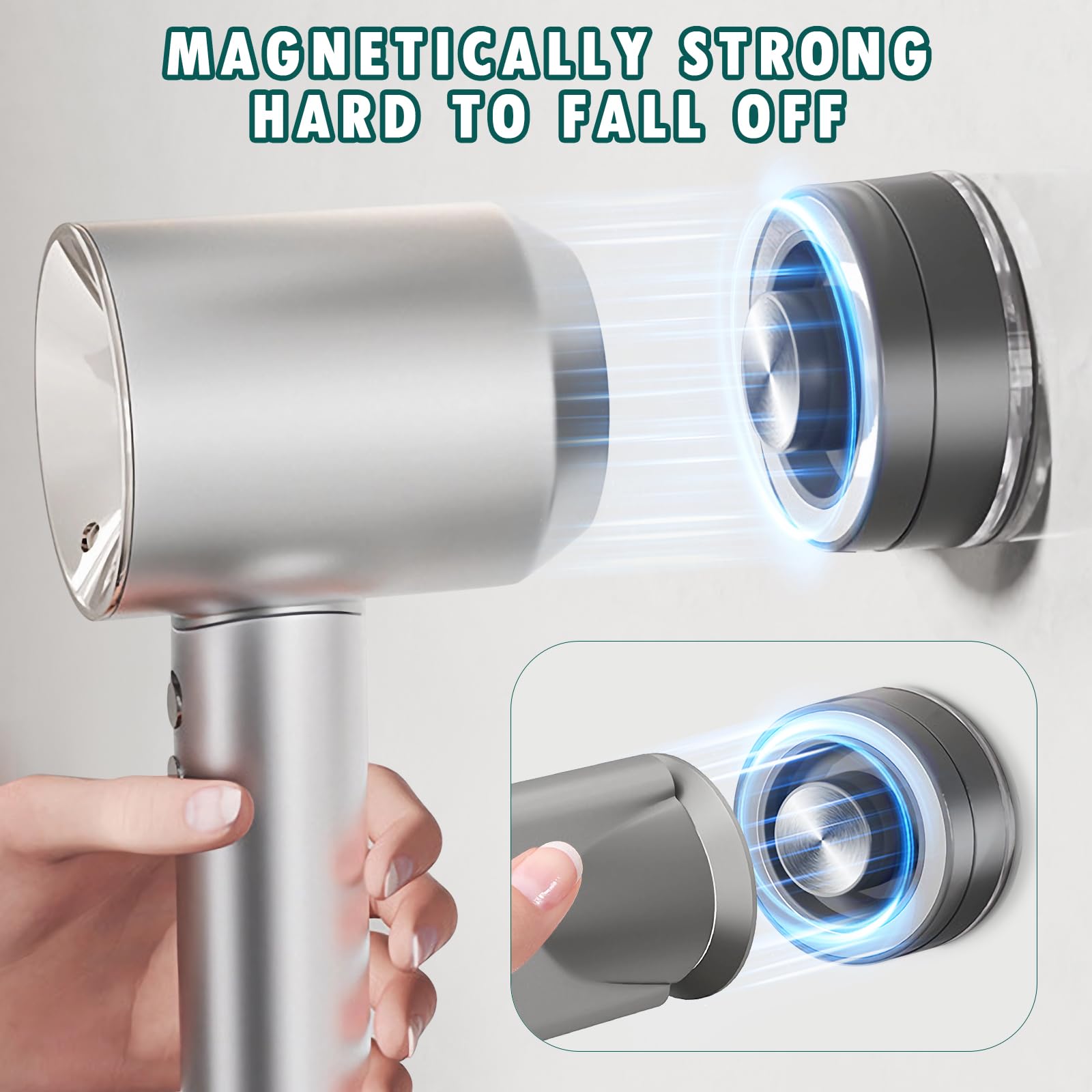 Dayinkes Support Magnétique Pour Sèche-cheveux à Ventouse, Sans