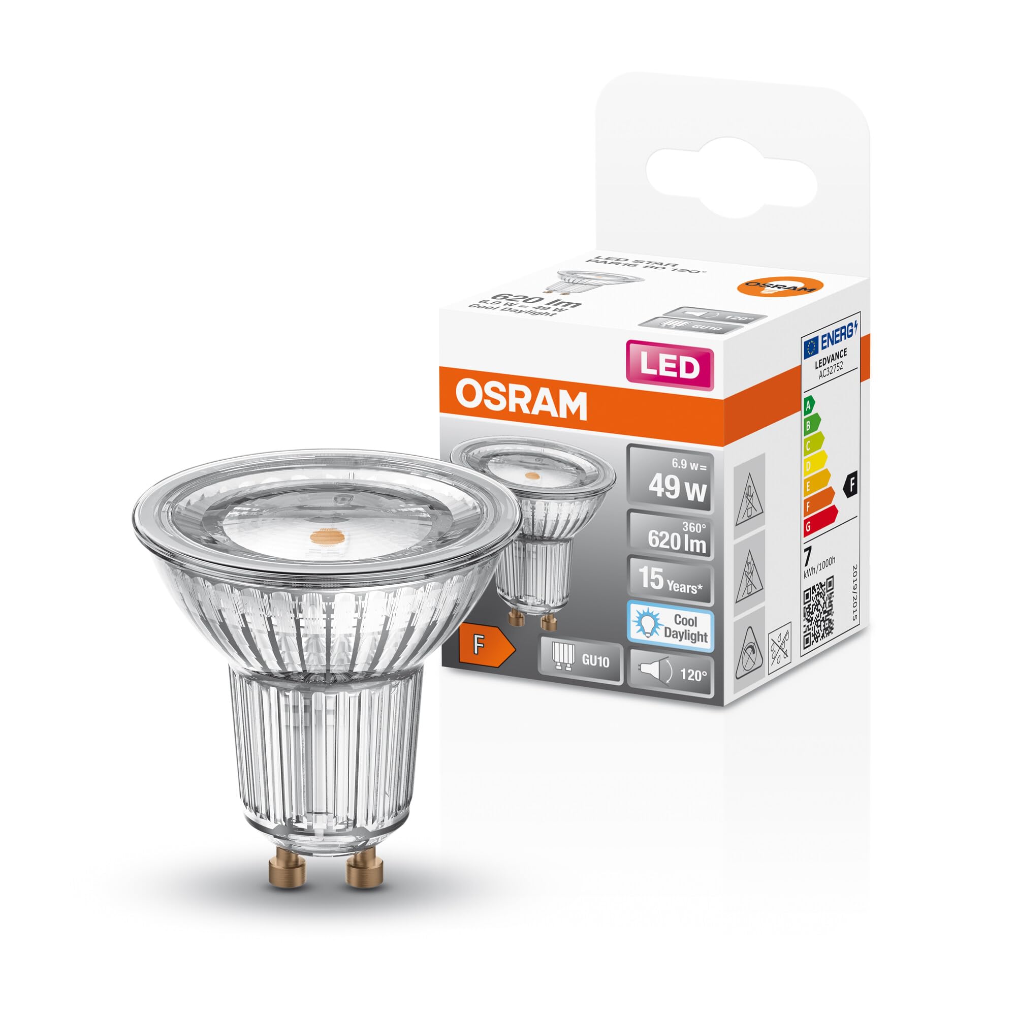 Osram à réflecteur LED Star PAR16 pour spots et spots en blanc lumière du