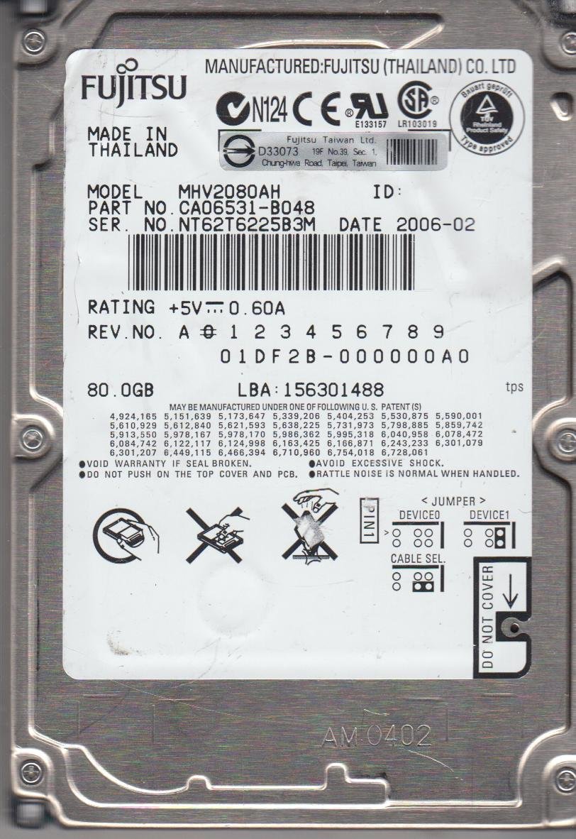 Amazon.com: Fujitsu MHV2080AH 80GB UDMA/100 5400RPM 8MB 2.5