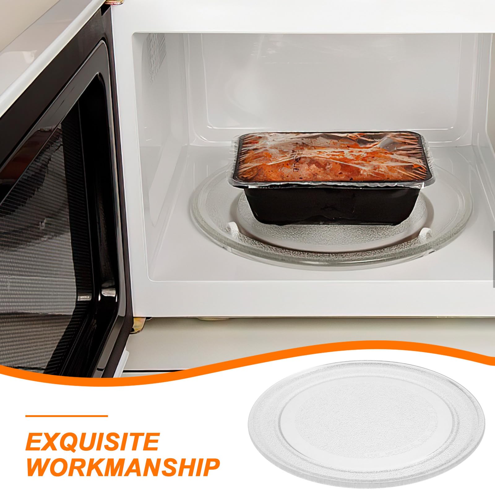 PACKOVE Plato Giratorio Accesorio de Repuesto de 24.5 Cm para Microondas de Resistente al Calor y Fácil de Limpiar Compatible para Horno Microondas
