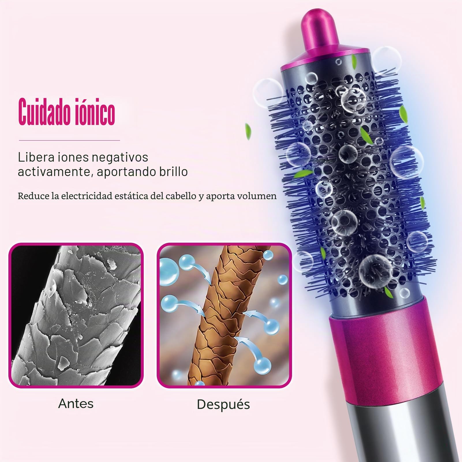 Cepillo voluminizador redondo para Dyson para Airwrap HS01/HS05, accesorios número de pieza 969489-01 970750-01 para estilizador de cabello, herramienta de fijación voluminizador de cabello plano