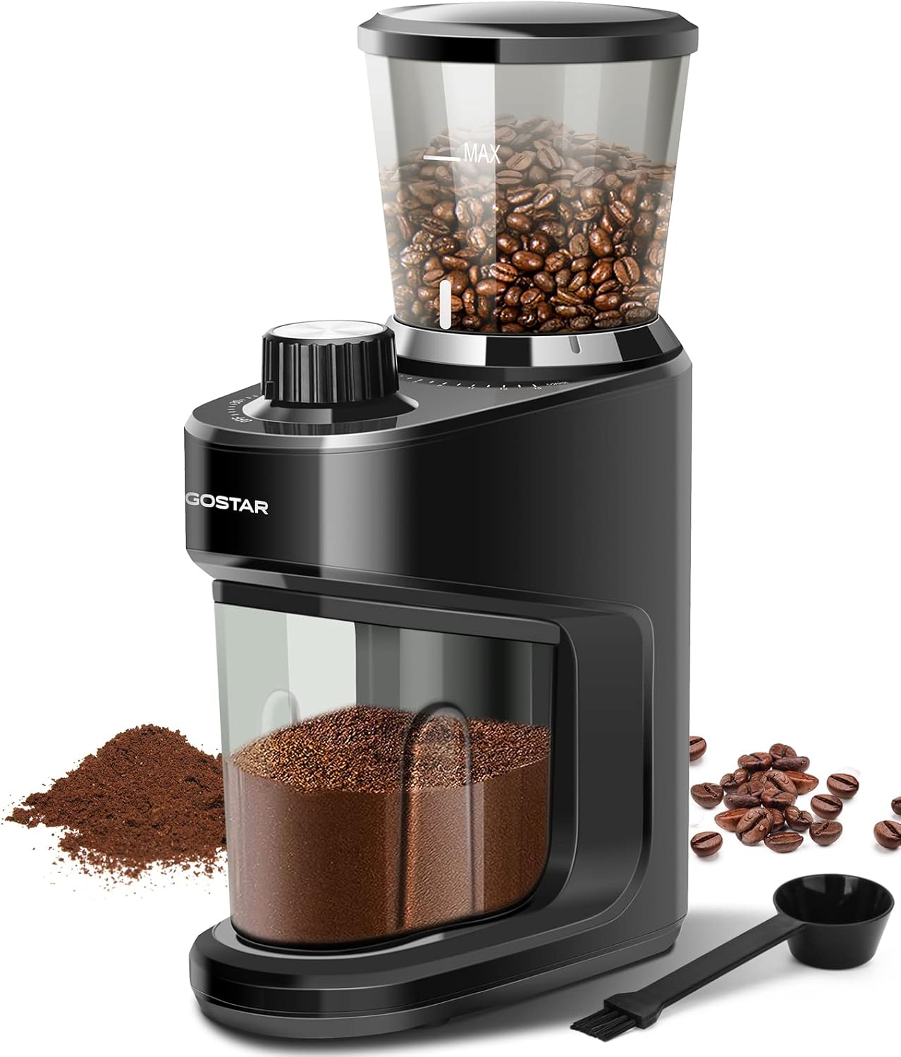 Buy Conical Burr Coffee Grinder Electric, Aigostar Adjustable Burr Mill