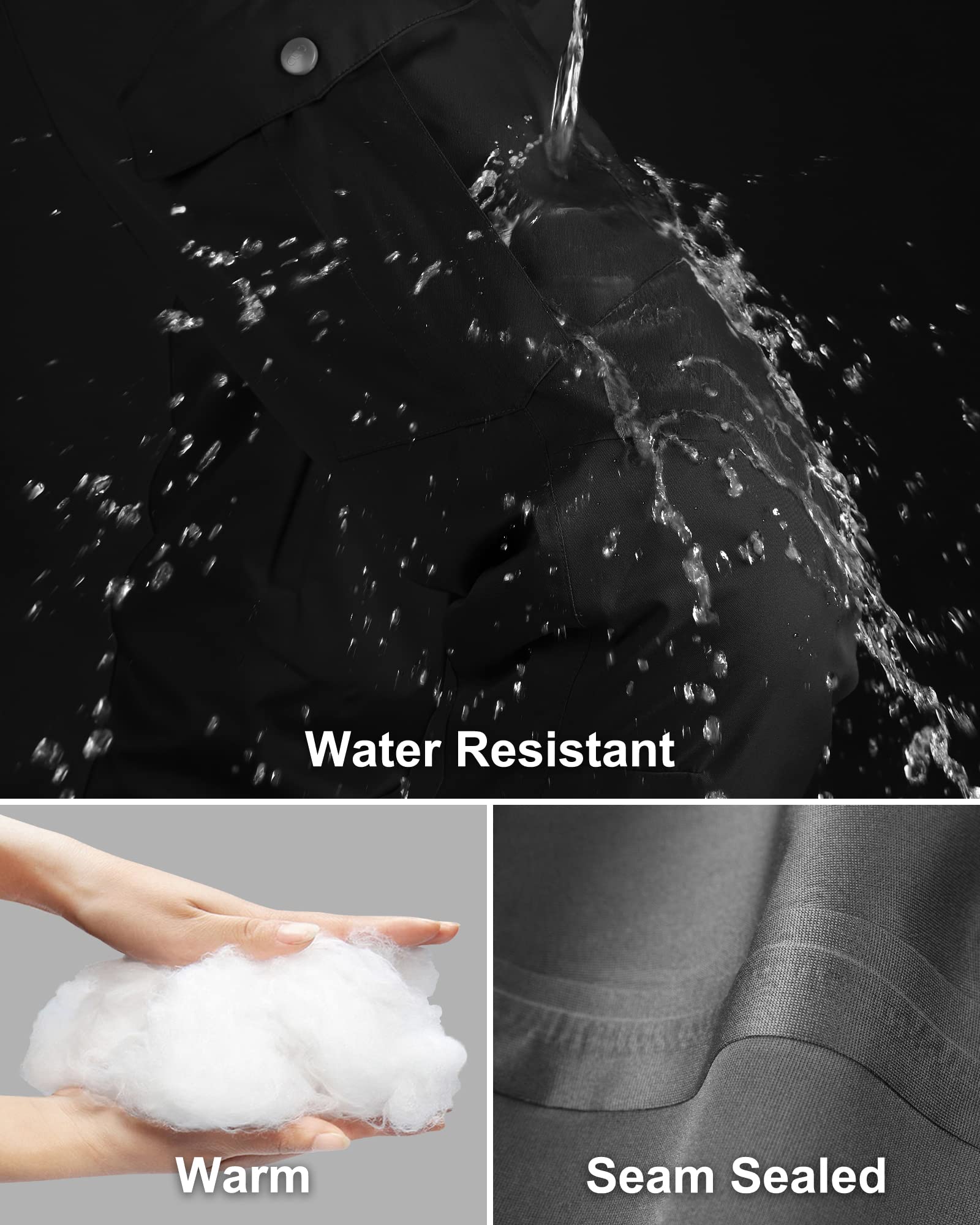 33,000ft Damen Skihose Outdoorhose Wasserdicht Winddichte Softshellhose Warme Gefütterte Thermohose Wanderhose Winter Ski Pants Women