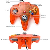 Vista 2 de 2 Pack N64 Controller, Classic Retro Wired N64 64 Bit Gamepad Joystick for Ultra 64 Video Game Console N64 System