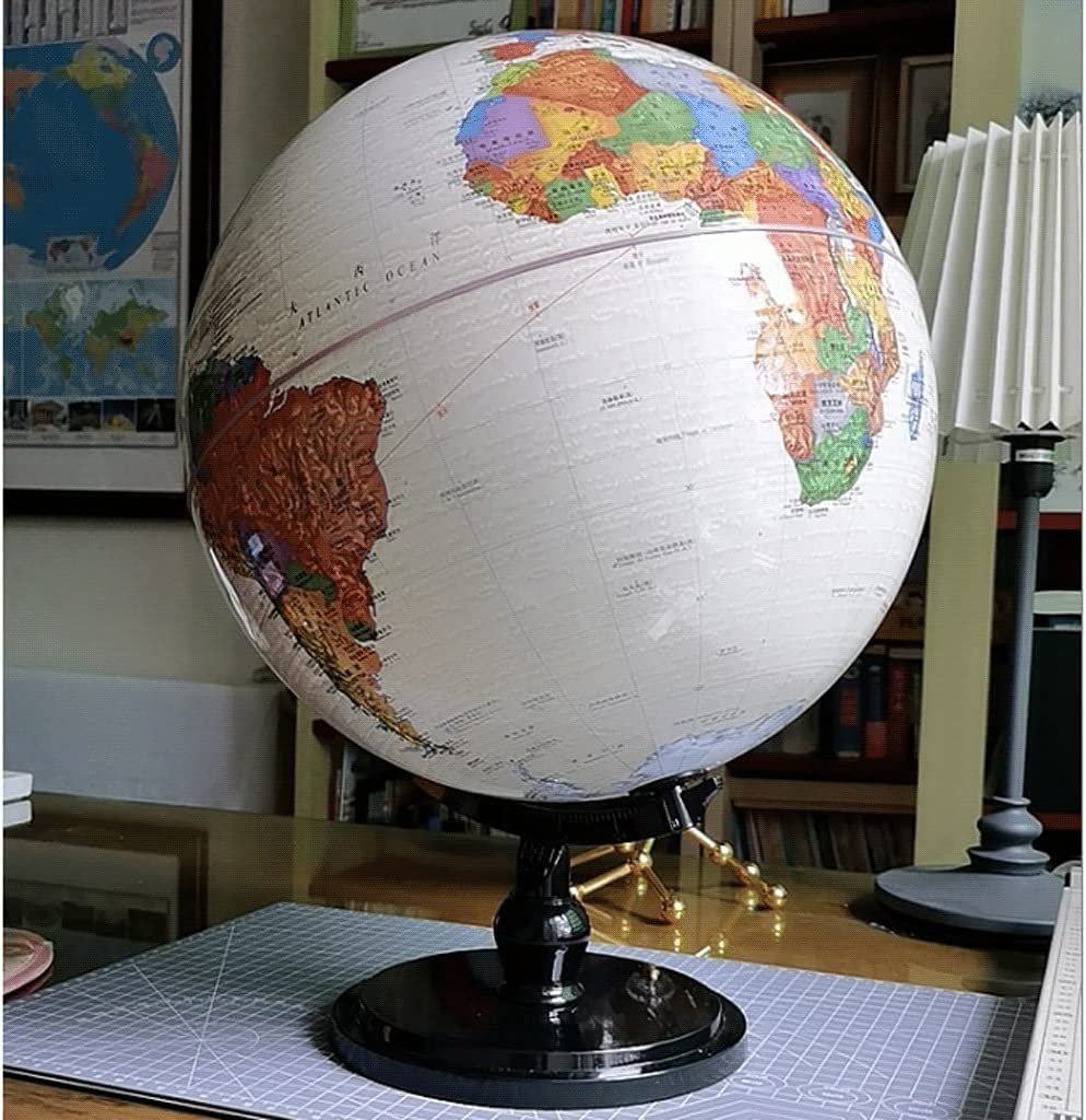 Globo terrestre, Con Globo Politico Da Tavolo Supporto Nero