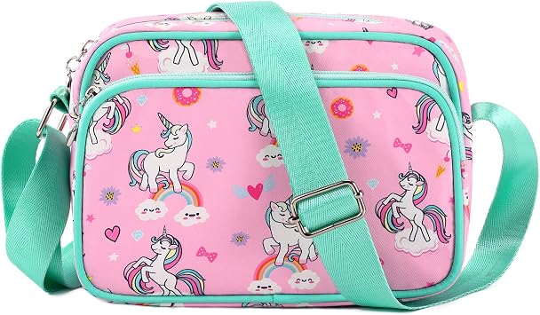 Unicorn Purse for Girls, Cute Crossbody Purse, Valentines Day Birthday Gifts for 6 8 10 12 Year Old Girls