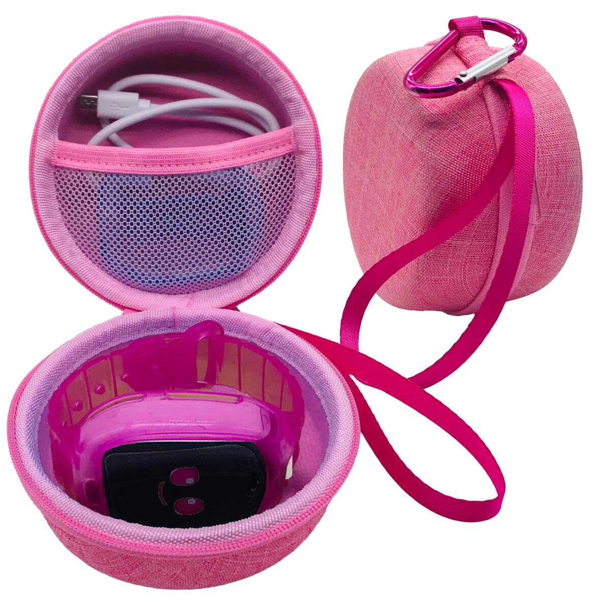 JCHPINECarrying Case for Little Tikes Tobi 2 Robot Smartwatch, Protective Travel Case for VTech KidiZoom Kids Smartwatch DX2 DX3(Case Only) (Pink)