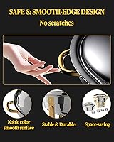 Vista 4 de Juego de 4 platos para bufé, 6 cuartos de galón, platos redondos de acero inoxidable, calentadores de alimentos para bufé, para catering, eventos