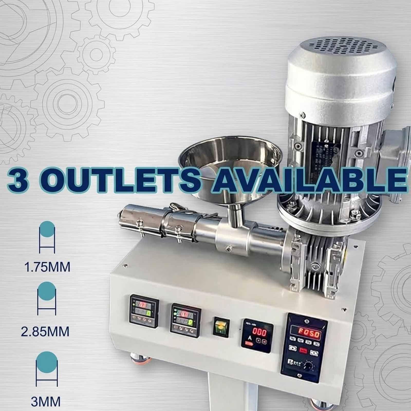 1000 W Desktop Lab Wytłaczarka Laboratoryjna, Maszyna do wytłaczania pelletu na biurku do produkcji włókien, 1,75 Mm/3,0 mm Maszyna do produkcji włókien, kontrola