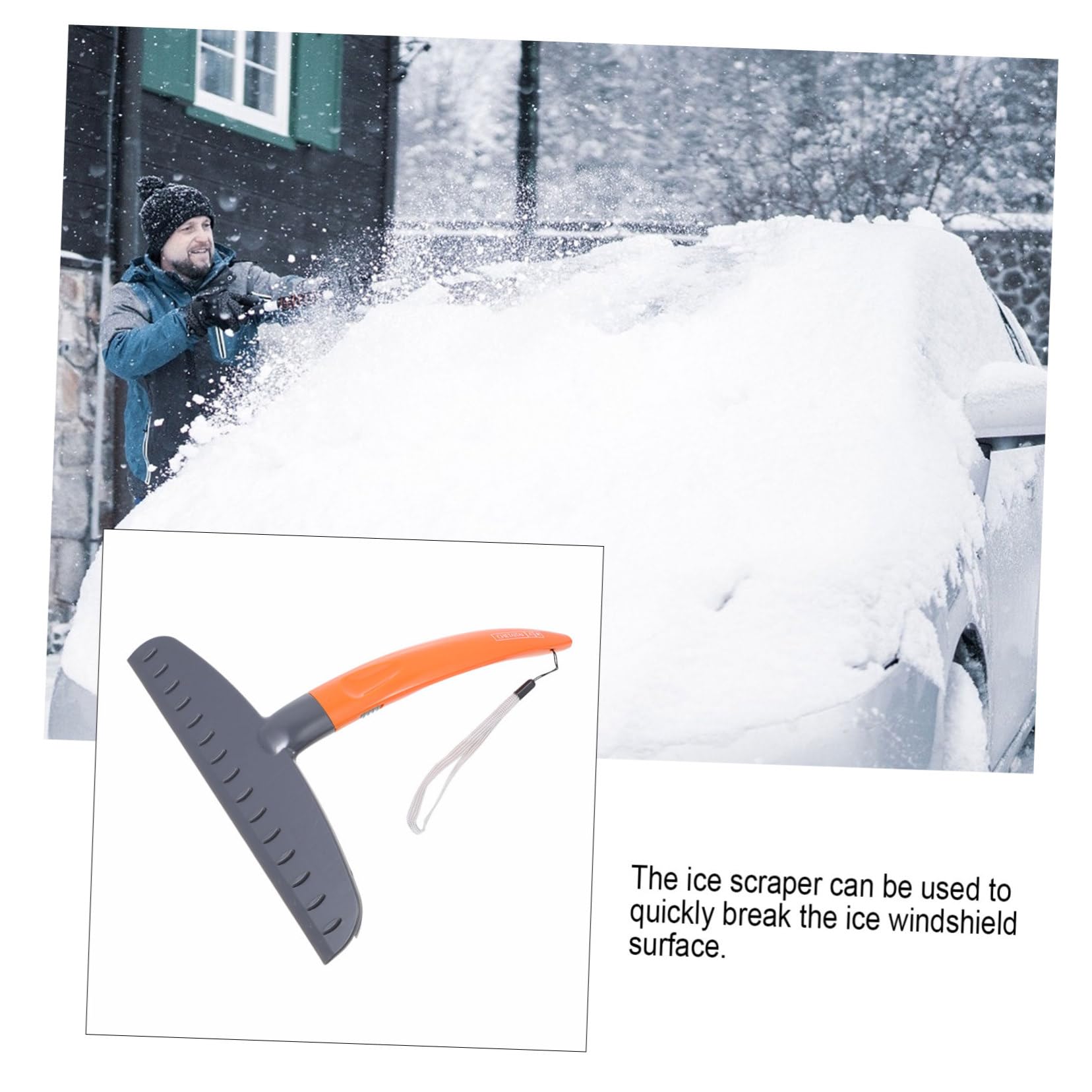 HANABASS 1pc Snow Scraper Snow Shoveling Tool Car Snow Remover Multi-Functional Snow Shovel T-Type Shovel Snow Removal Tool for Car Outdoor Snow Shovel Car Ice Remover Winter Snow Plate