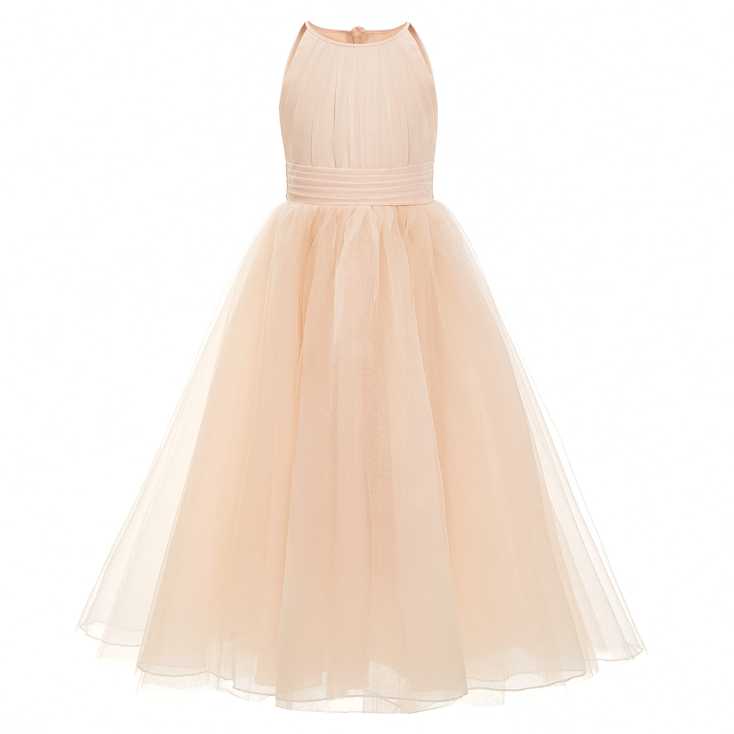 Aibaowedding Blumenmädchen Tüll Chiffon Kleider Kinder Hochzeit Festzug Ballkleider