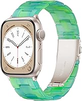 Vista 193 de Lightweight Resin Band For Apple Watch Series 11 10 SE 9 8 7 6 5 4 3 2 1 Ultra 3 2, Fashion Adjustable Replacement Strap for iWatch Bands 38mm 40mm