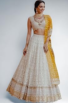 Women's Georgette Embroidery Sequence Work Lehenga Choli with Dupatta For Women Semi-Stitch