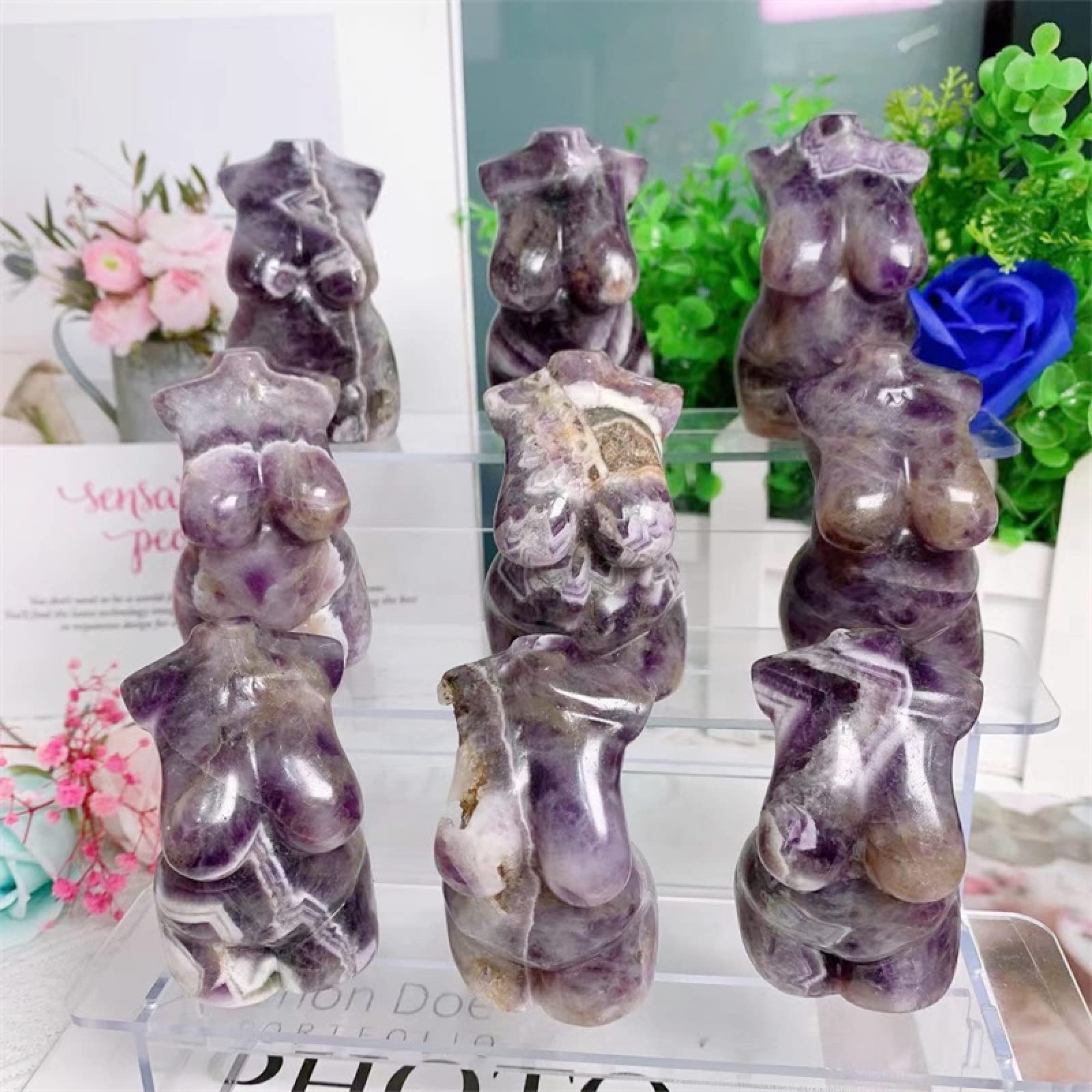 Amazon.co.jp: 7.5 センチメートルナチュラルドリームアメジスト女神像