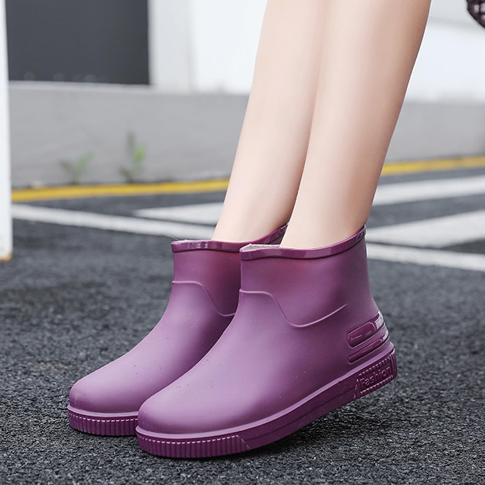 Botas de goma para mujer, botas de lluvia cortas, botines de goma, impermeables, botas de lluvia, antideslizantes, botas de jardín, botines de tobillo, botas de lluvia, botas de lluvia, nieve al aire