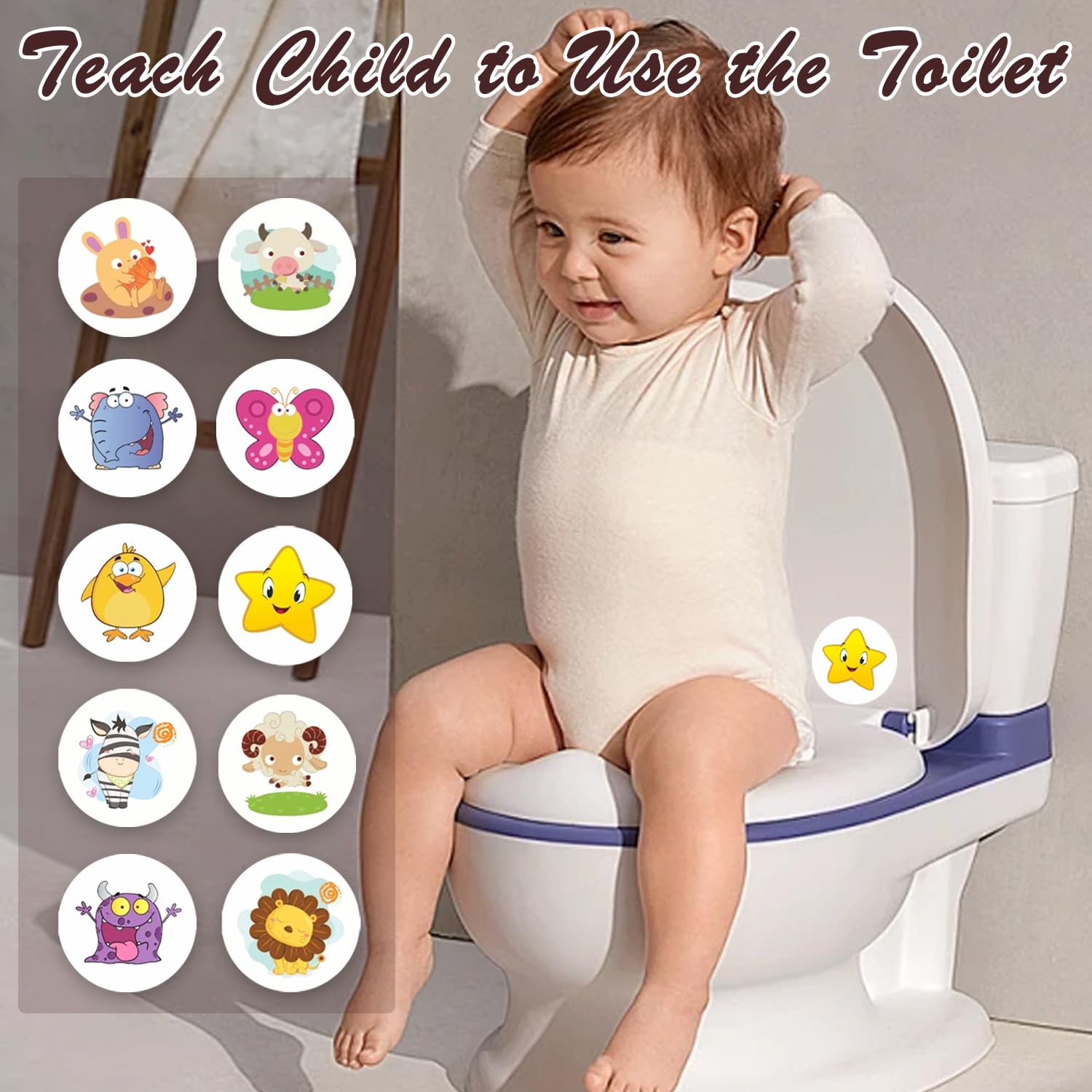 10 Pcs Potty Training Stickers, 10 Styles Color Changing Pee Stickers - Image 4