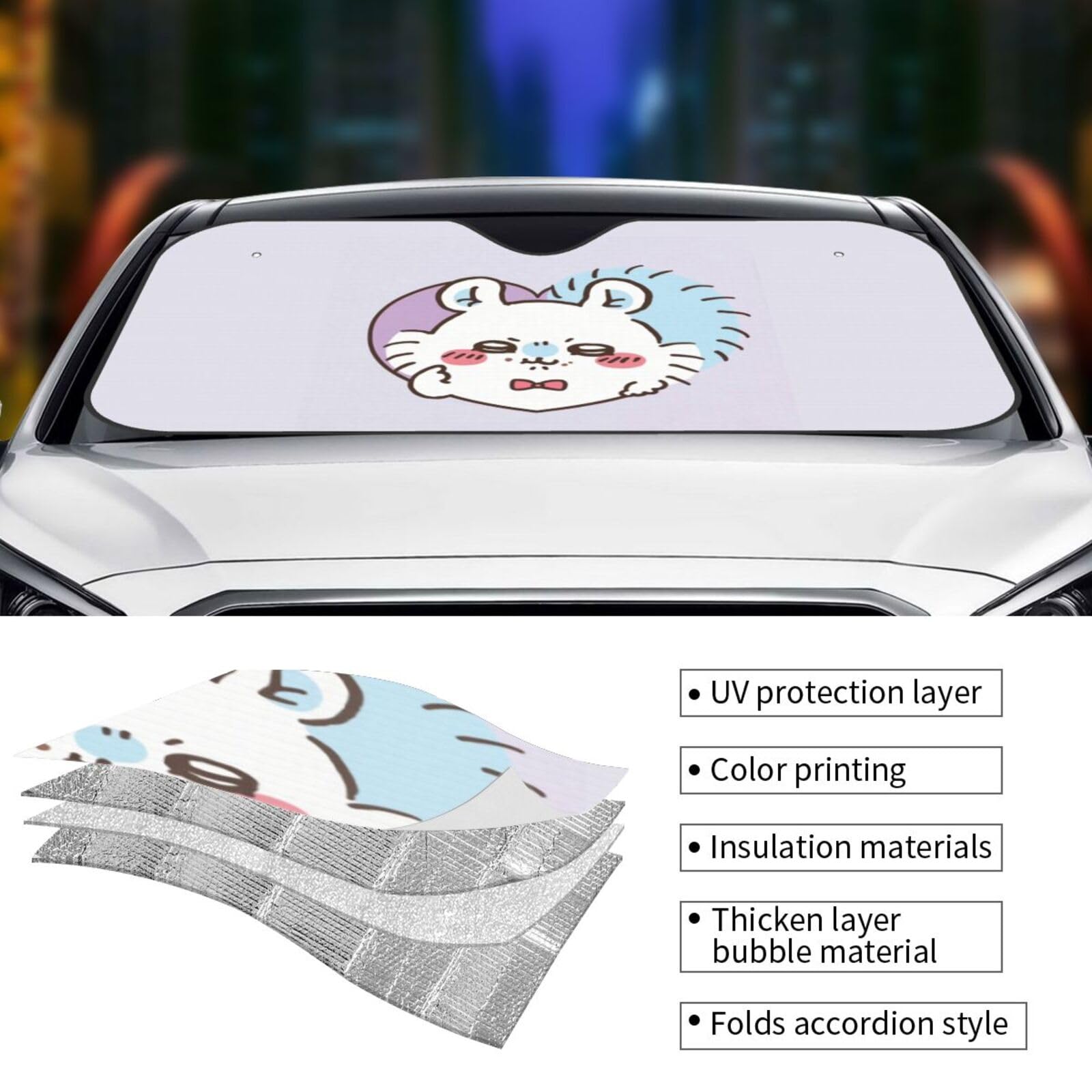 Amazon.co.jp: ちいかわ モモンガ サンシェード 人気 車用
