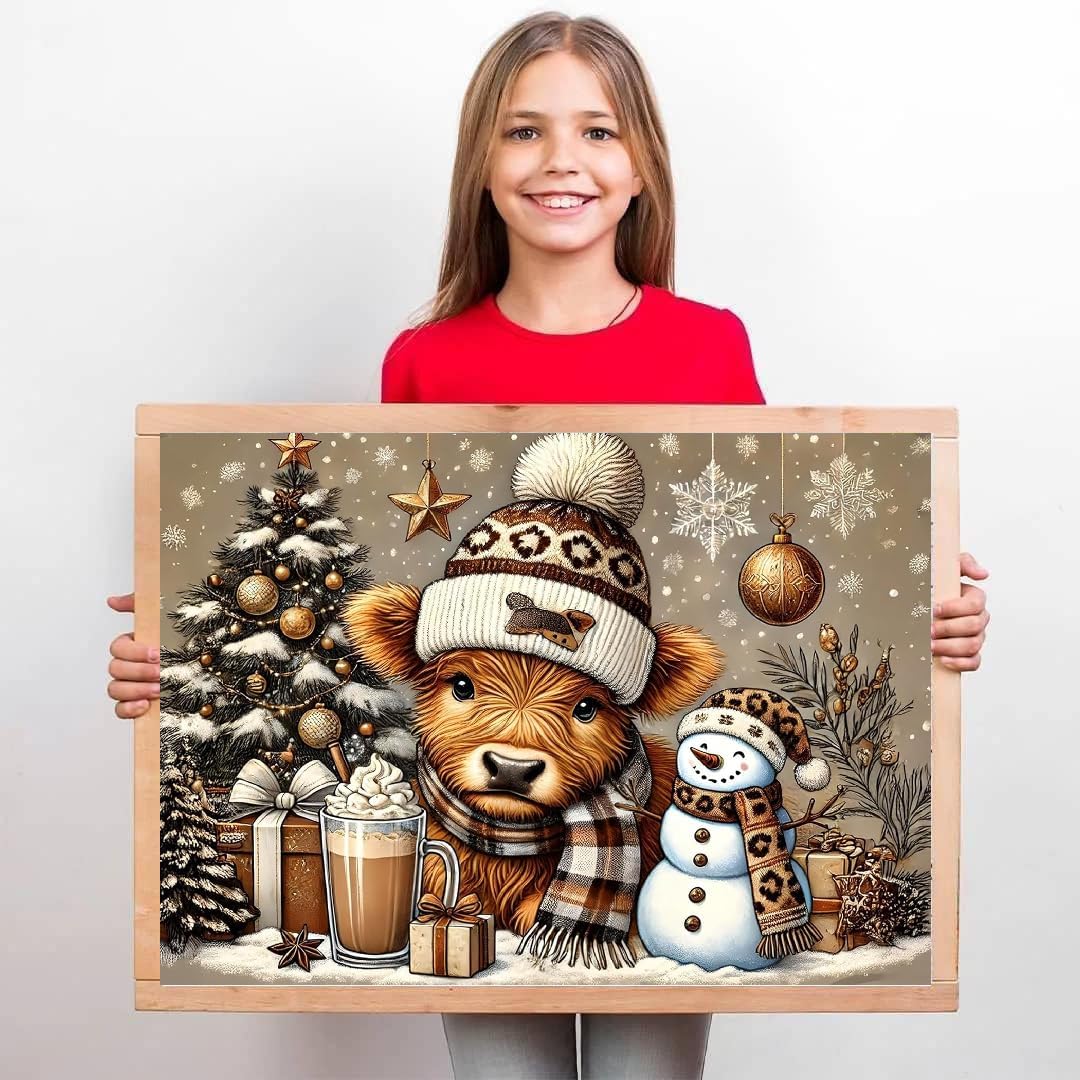 TCDZMYGS 4 Pack Christmas Paint by Numbers Kit for Adults Beginner,Paint by Number Kits Without Frames,DIY Acrylic Oil Painting by Numbers for Home Wall Decor 12x12-12x16 inch