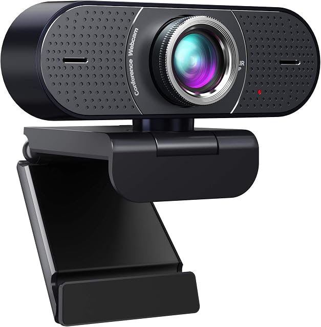IFOAIR FHD 1080P Webcam for PC with Microphone, 120° Wide Angle Webcam with Exposure Correction/Plug and Play, Streaming USB Webcam for Zoom YouTube Skype Teams Twitch/Laptop Desktop/Calls Conference