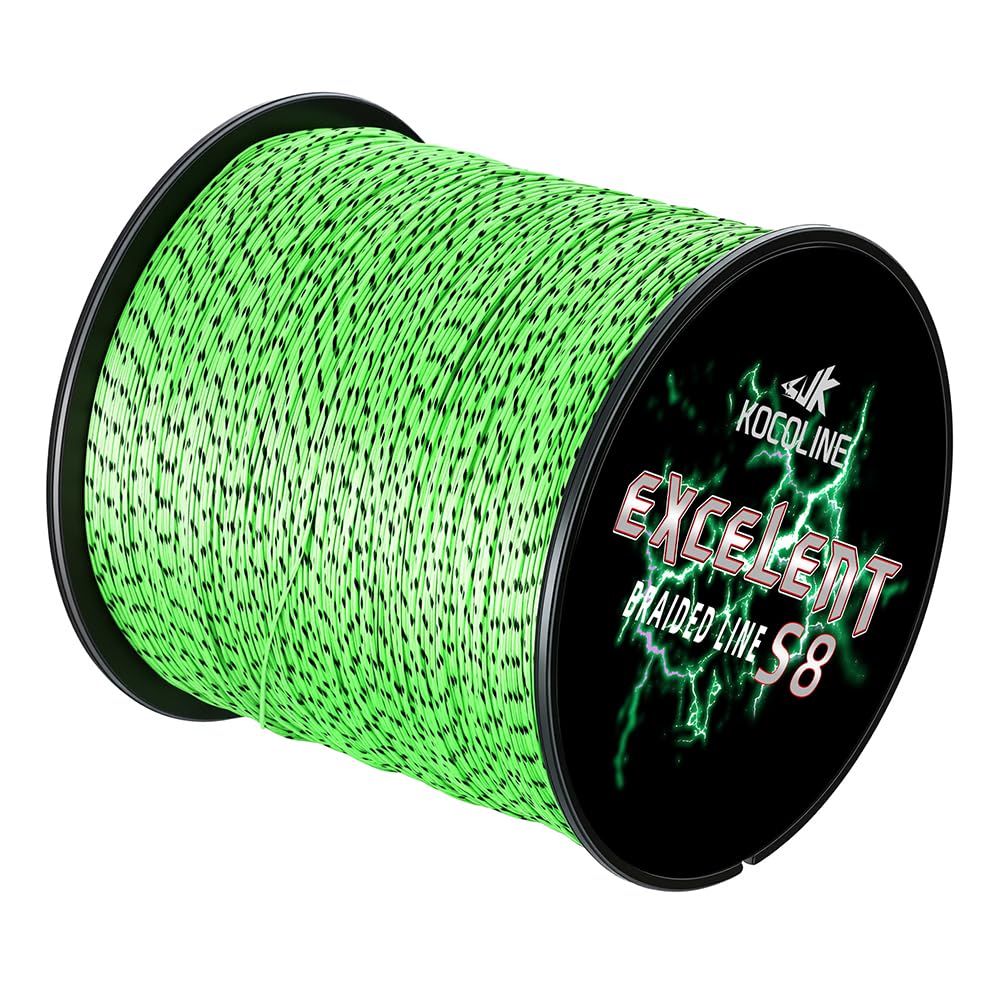 KoColine 8 Strand Braided Fishing Line 300m 500m 12lb-100lb Super Strong PE Braid Abrasion-Resistant Ultra Smooth 8x Braid Line