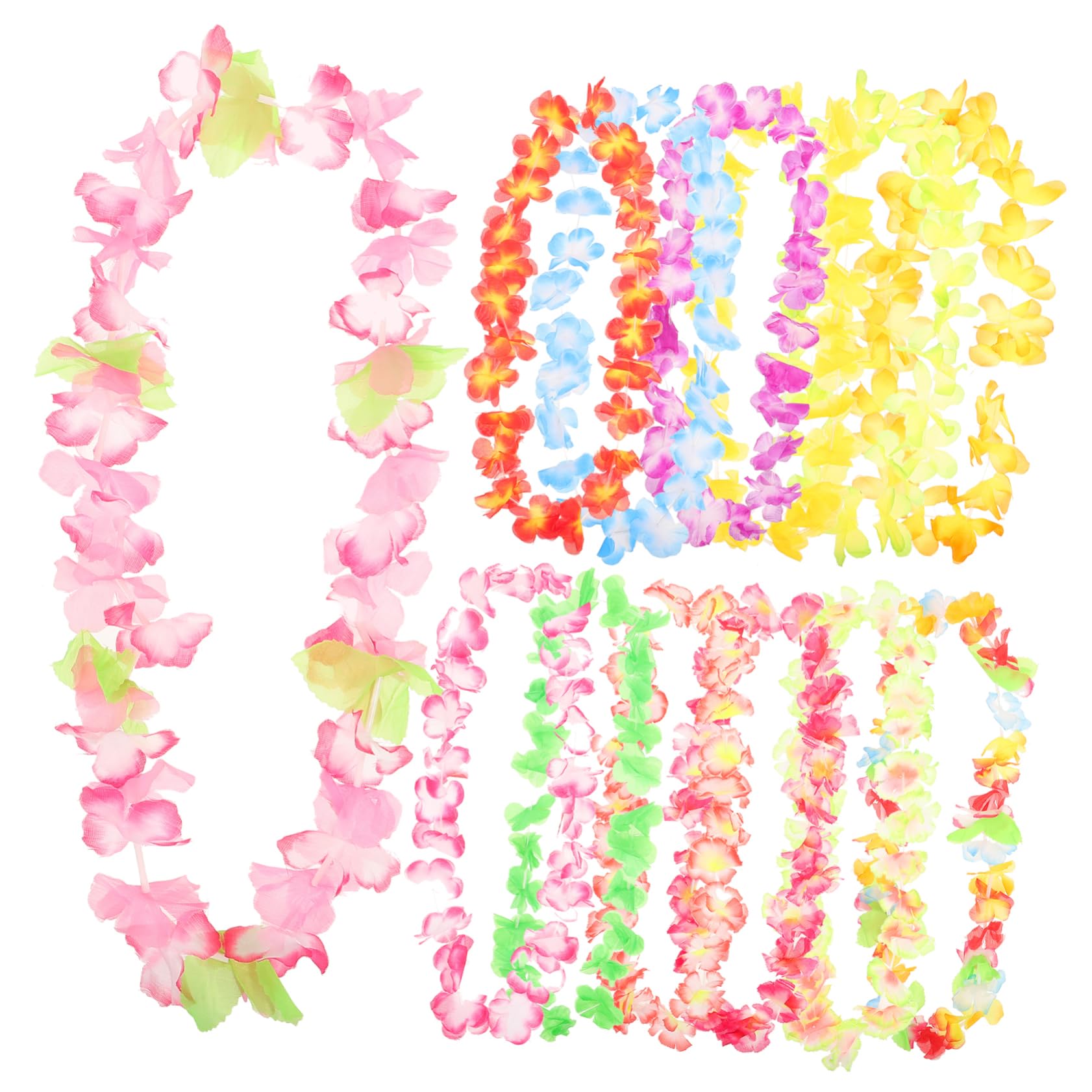 Ciieeo 50pezzi Collane Hawaiane Fiori Tropicali Decorazioni Per Feste Di Compleanno Realizzate Leggero e Durevole