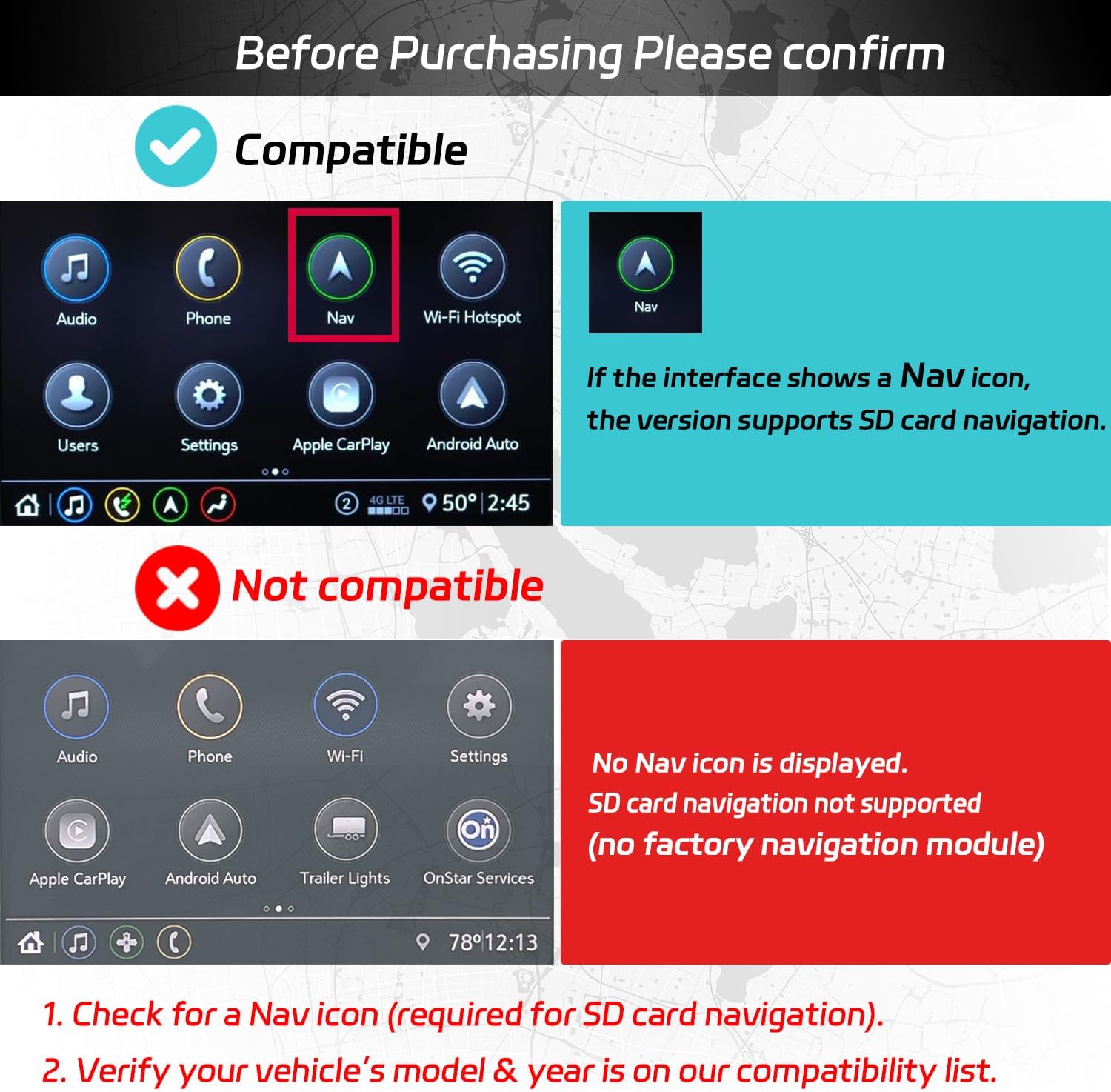 XGEEK 2026 Navigation SD Card Map Update, All-New Upgraded 8653 1529 Compatible with GM Chevrolet, Cadillac, and Buick. Includes Maps for The USA, Canada, and Mexico