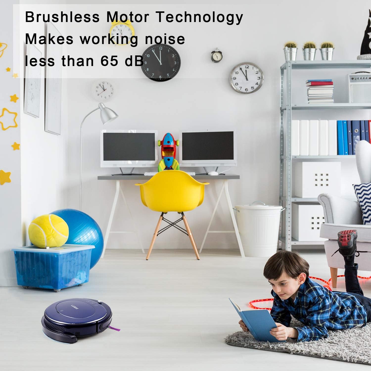 70% оƒƒ Evеrуthіng Luby Robot Vacuum Cleaner, Mop, Wi-Fi Connectivity, Self-Charging, Super-Thin, Blue