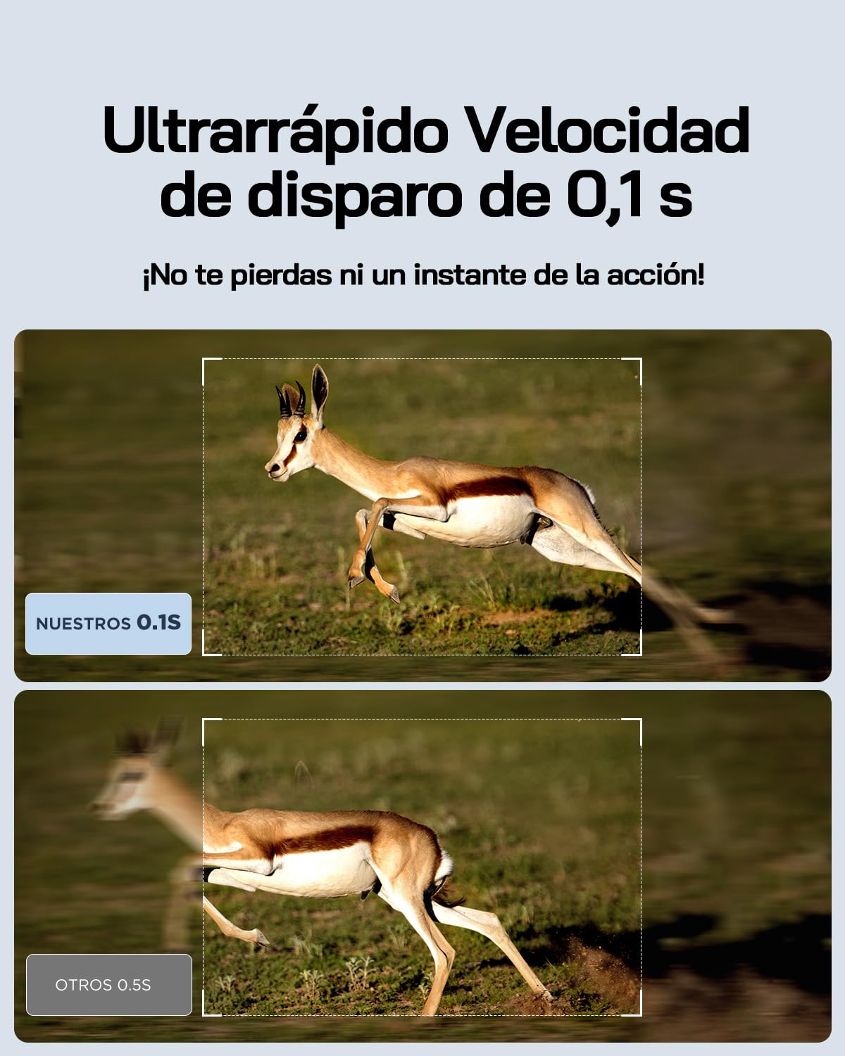 WOLFANG Cámara de Caza Solar 4K 48MP, Camara Fototrampeo con Visión Nocturna, Disparo de 0.1 s, IP66 Impermeable, Camara Caza para Monitoreo de Vida Silvestre con Tarjeta Micro SD 32GB