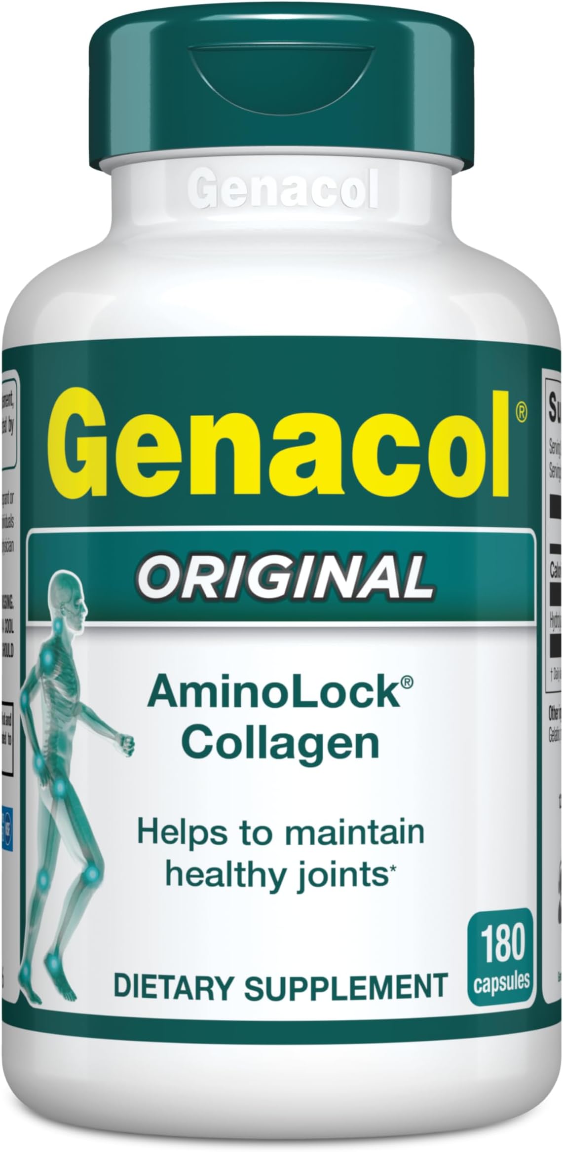 Collagen Peptides Joint Supplements for Men & Women by Genacol | Exclusive Hydrolyzed Collagen Pills | Helps Maintain Healthy Joints | Colageno Hidrolizado | Genacol Original 180 Capsules