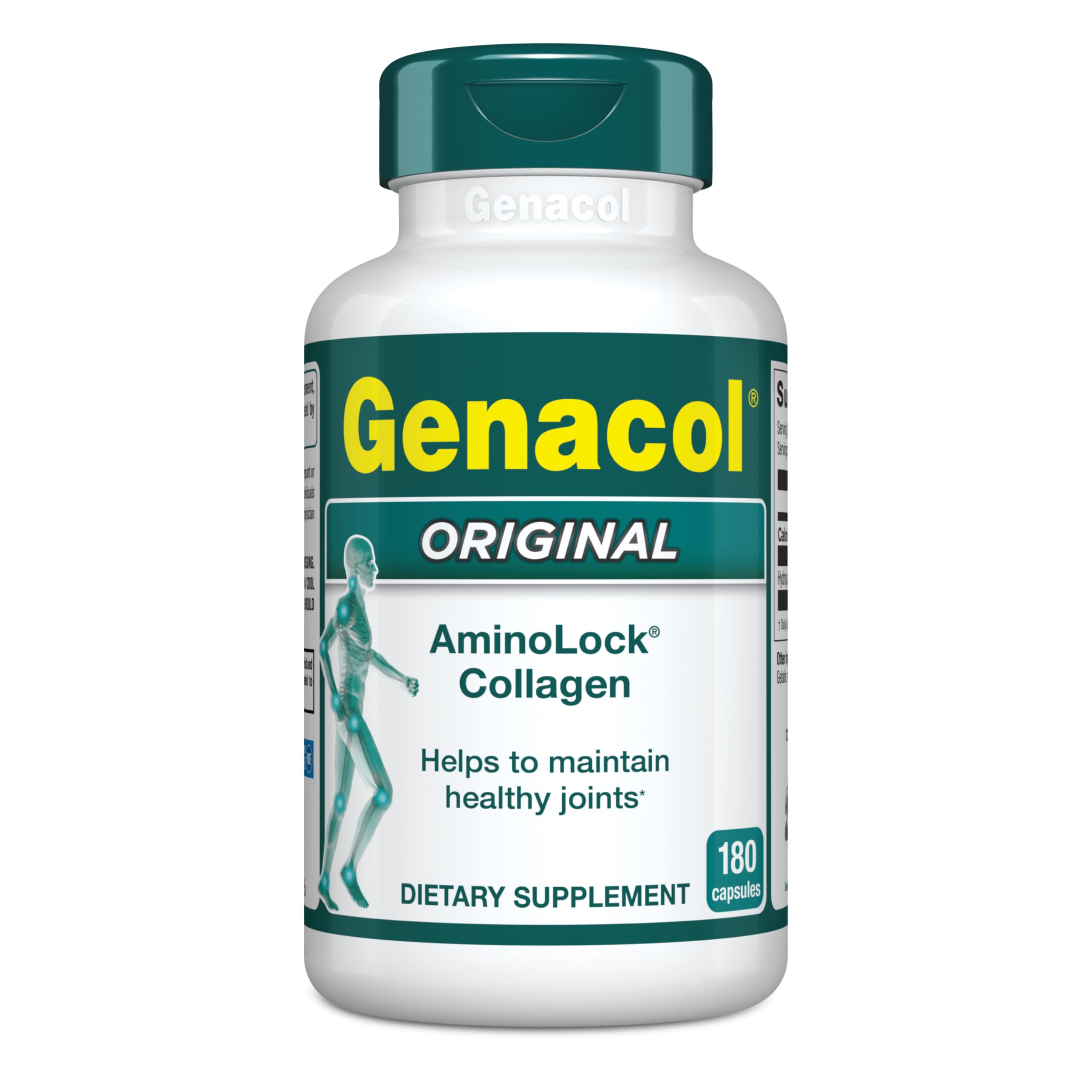 Collagen Peptides Joint Supplements for Men & Women by Genacol | Exclusive Hydrolyzed Collagen Pills | Helps Maintain Healthy Joints | Colageno Hidrolizado | Genacol Original 180 Capsules